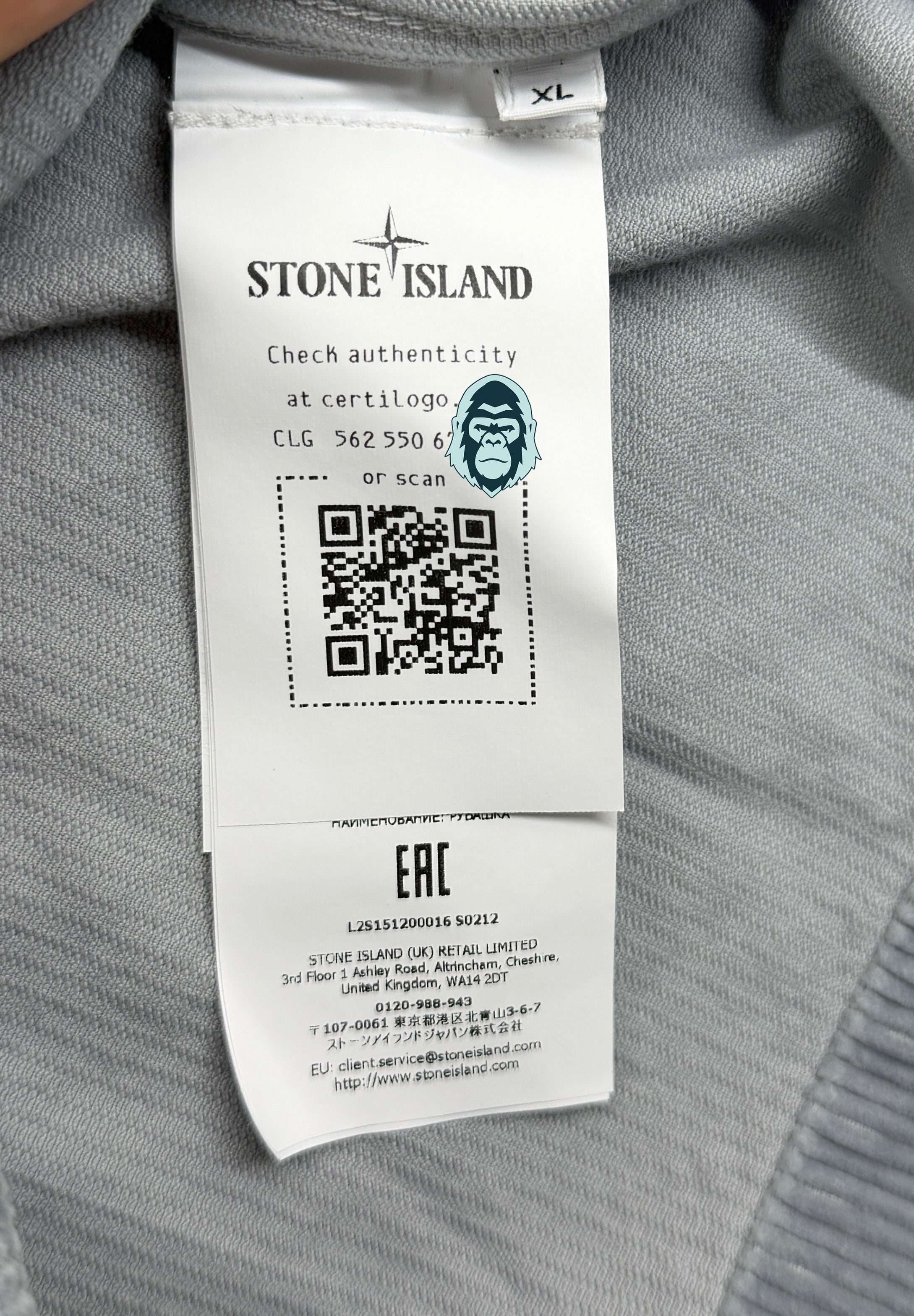 Stone Island Corduroy Organic Cotton Overshirt — certilogo