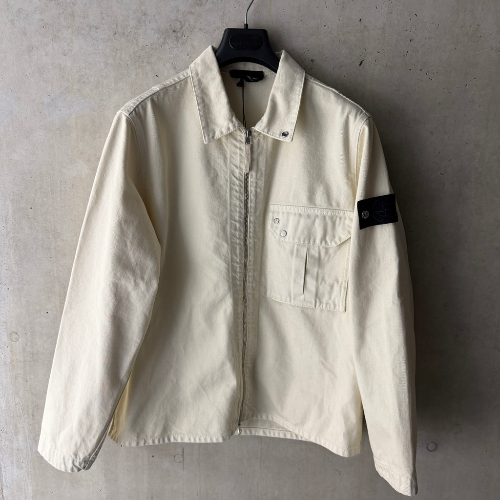 Stone Island Light Bull Denim-TC Overshirt — front