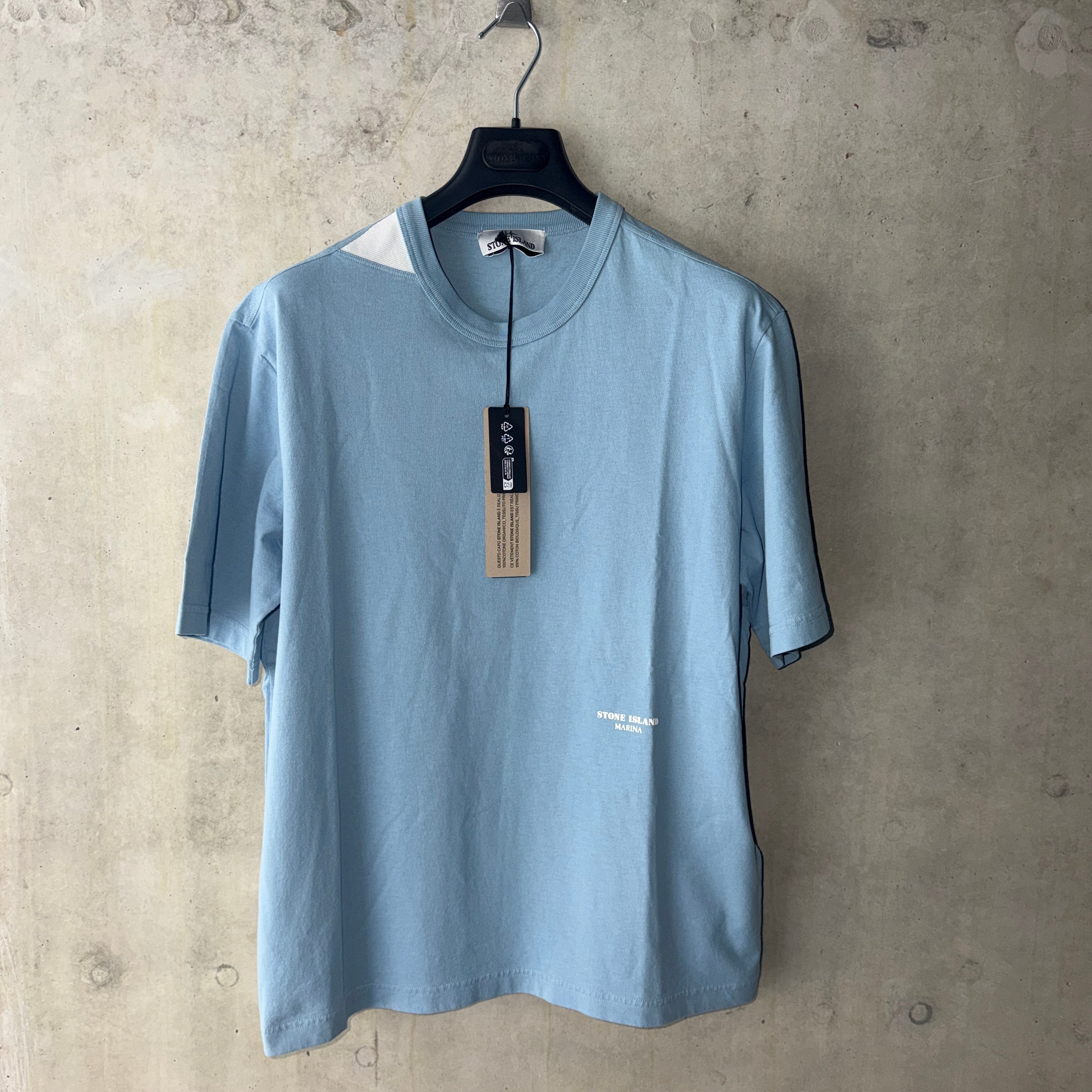 Stone Island Marina T-shirt Blu Polvero front view