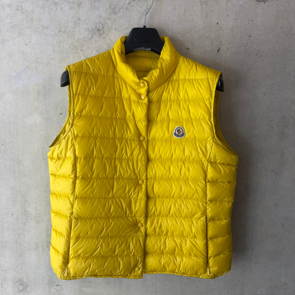 Moncler Liane women's gilet yellow front view