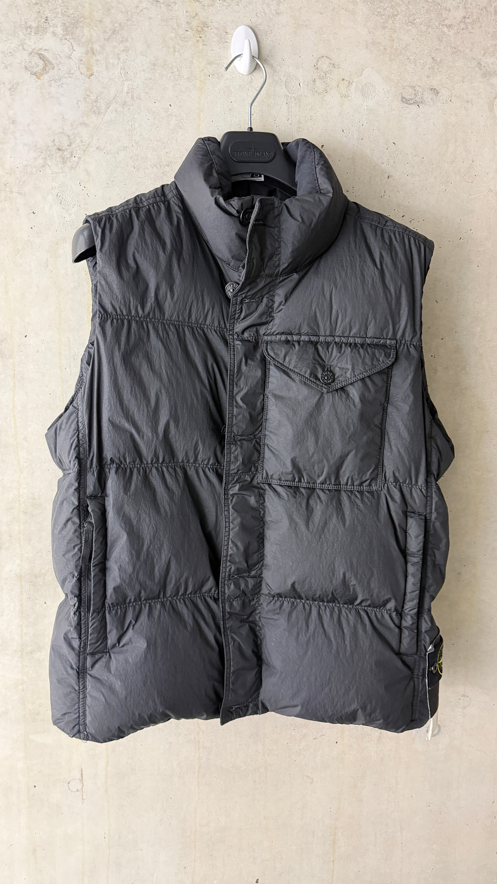 Stone Island Crinkle Reps R-NY Down Vest - Small