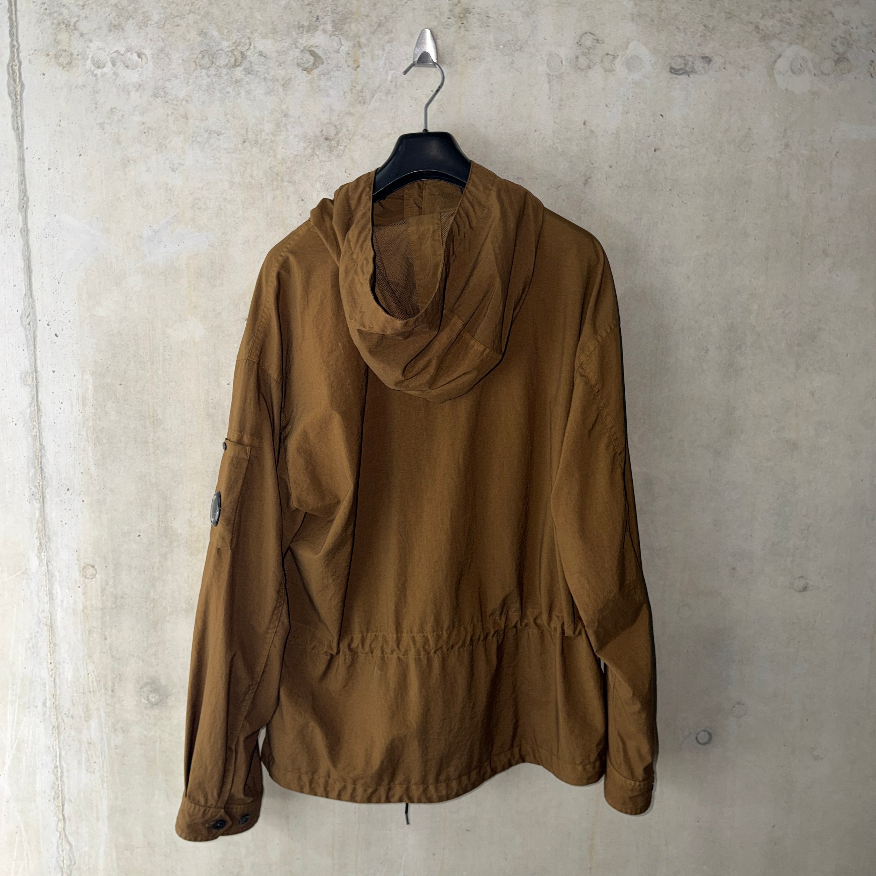 C.P. Company Taylon P overshirt camel tobacco back view