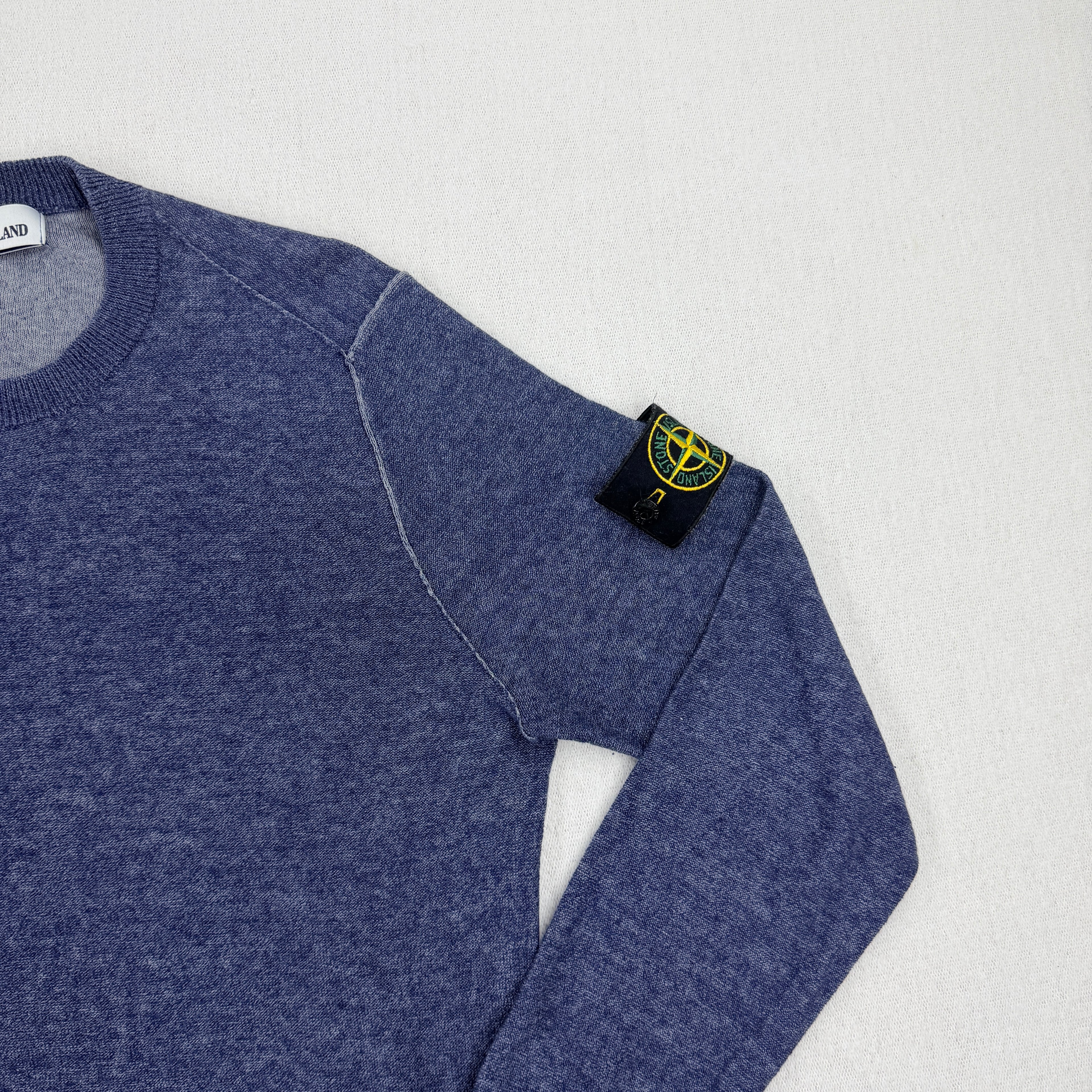 Stone Island Linen Cotton Crewneck Knit — badge