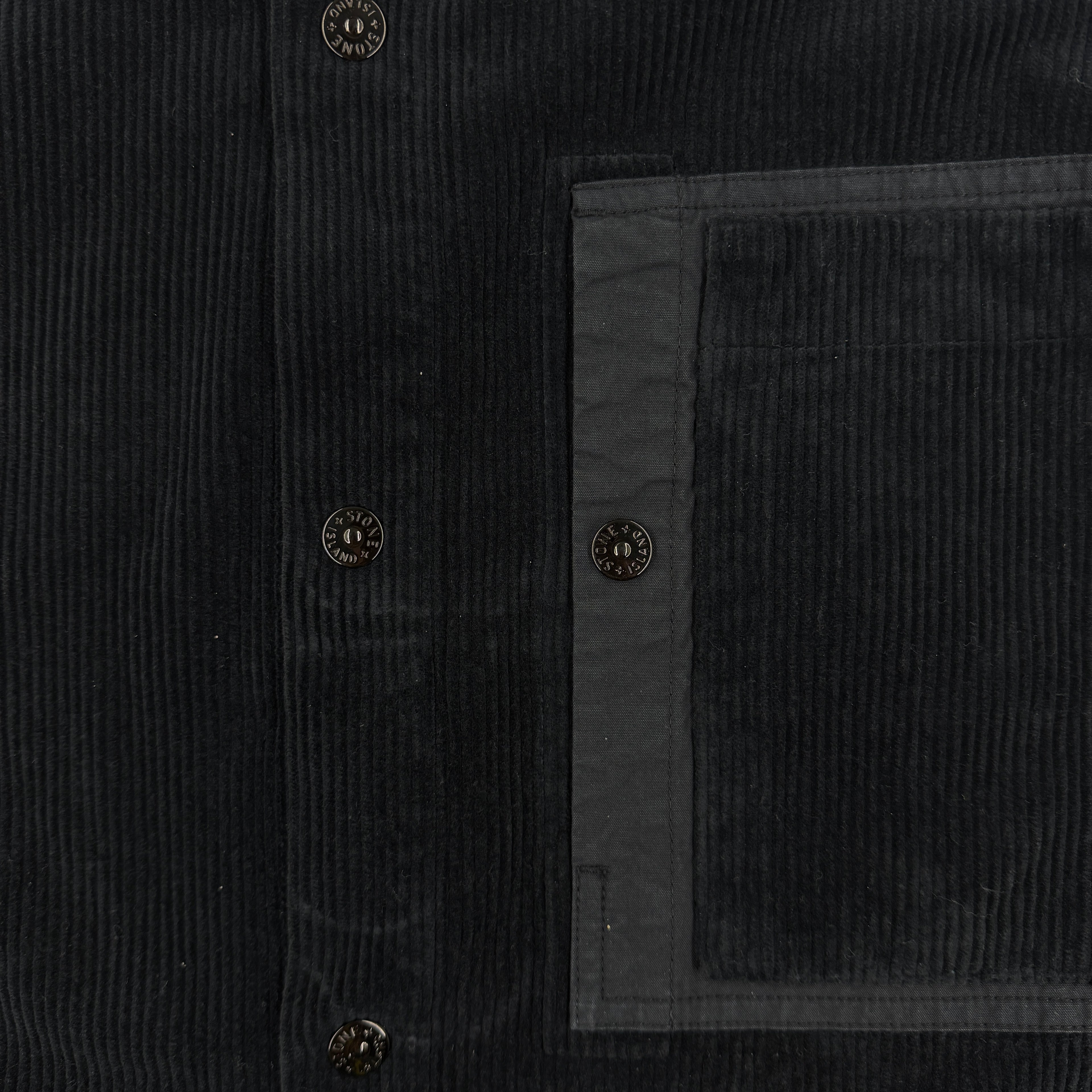 Stone Island Corduroy Organic Cotton Overshirt — detail