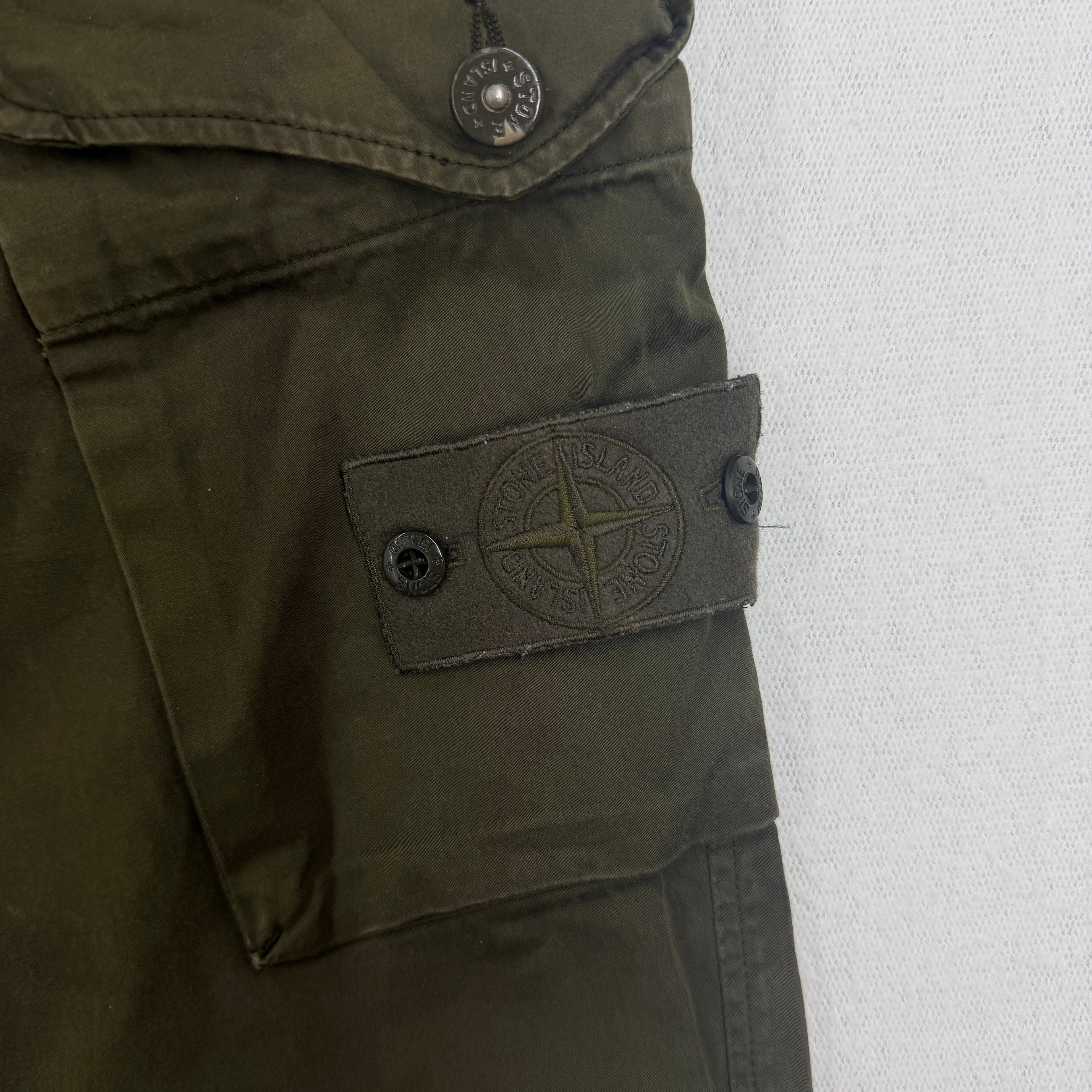 Stone Island Military Green Ghost Cargo Pants — extra