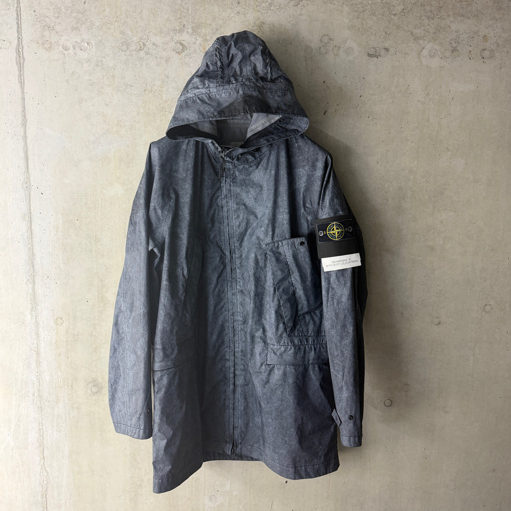 Stone Island Membrana 3L Dust Colour parka anthracite front view 2