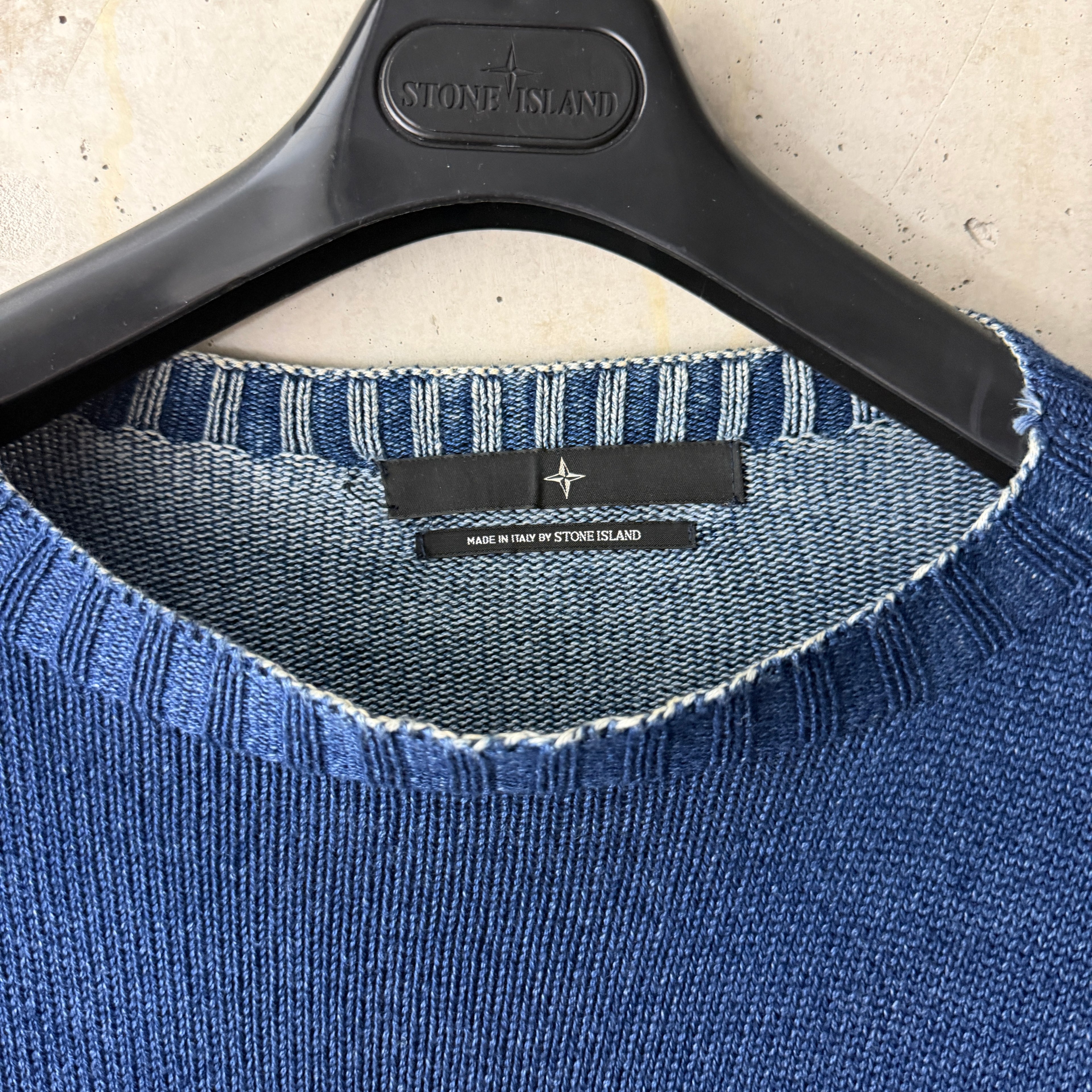 Stone Island Denim SS03 cotton knitwear — label
