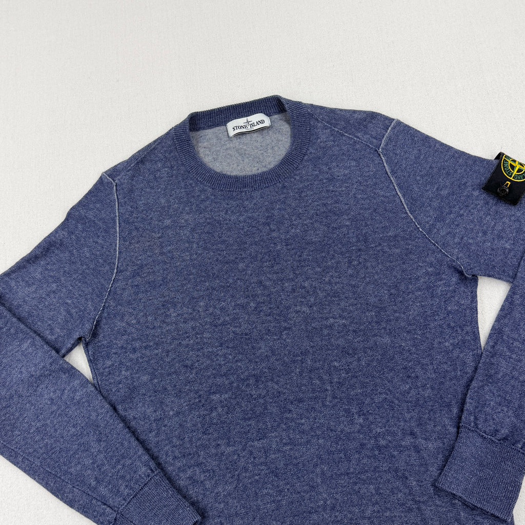 Stone Island Linen Cotton Crewneck Knit — detail