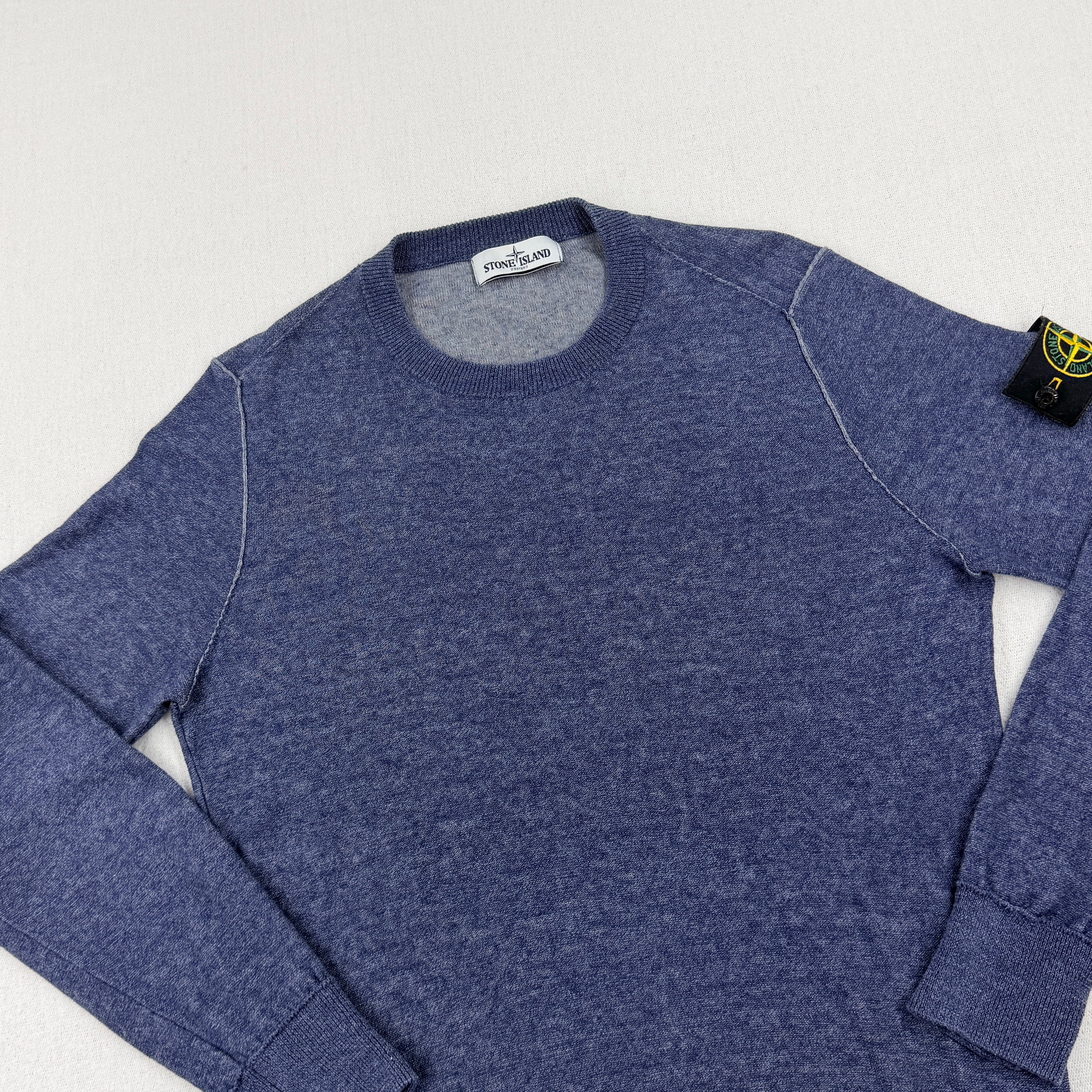 Stone Island Linen Cotton Crewneck Knit — detail