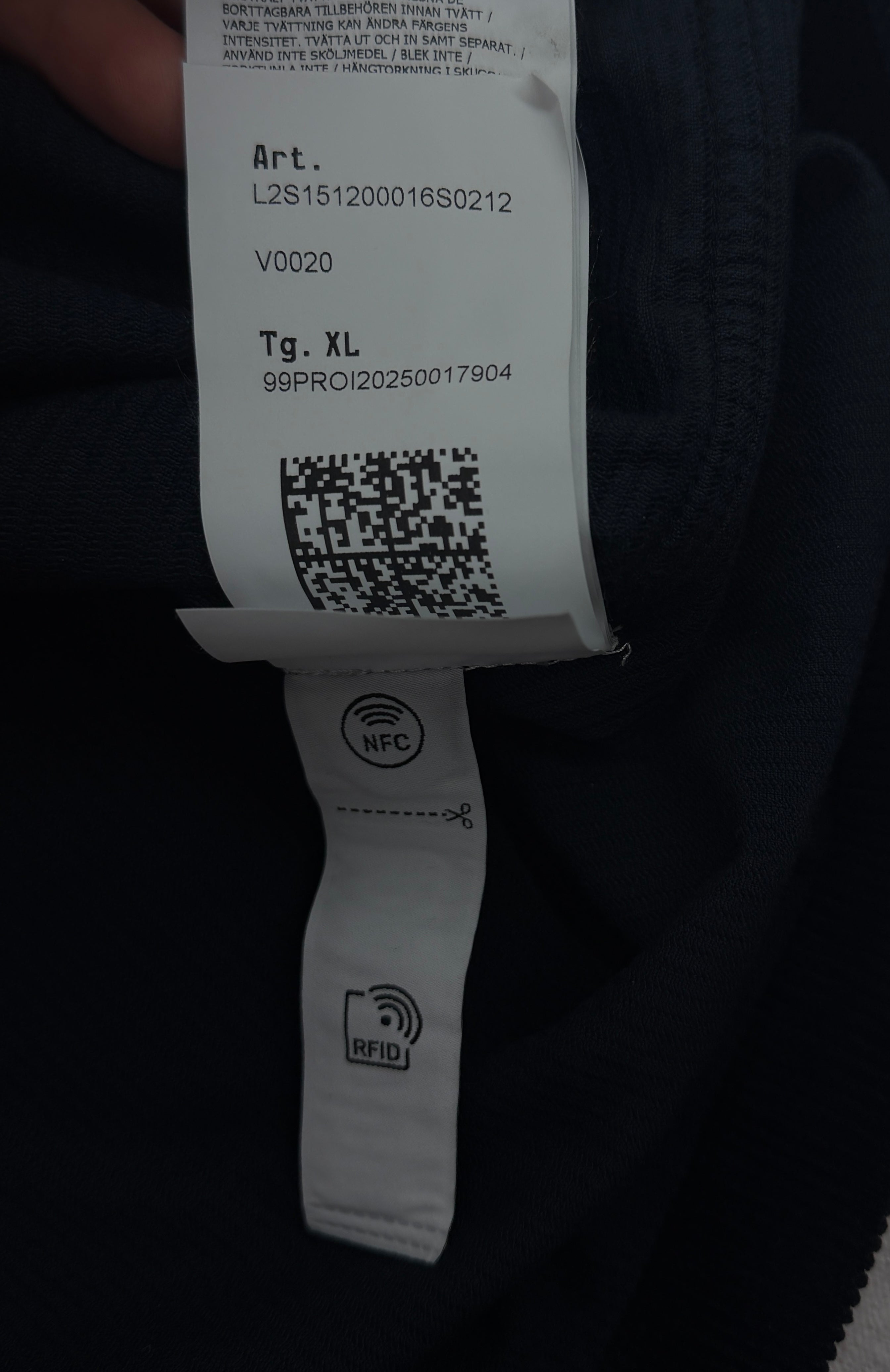 Stone Island Corduroy Organic Cotton Overshirt — label
