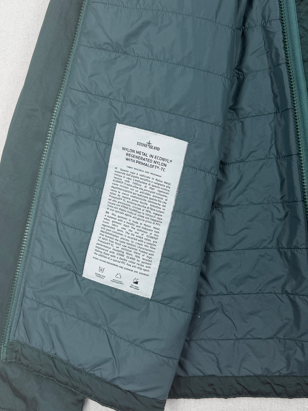 Stone Island Nylon Metal In Econyl Regenerated Nylon With Primaloft-TC Overshirt — label