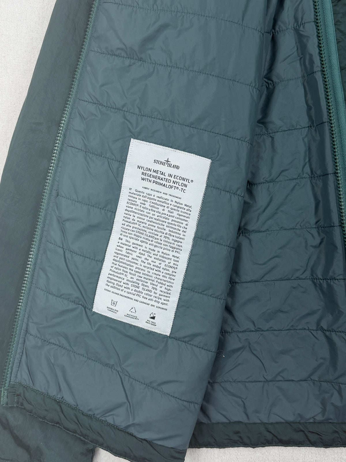 Stone Island Nylon Metal In Econyl Regenerated Nylon With Primaloft-TC Overshirt — label