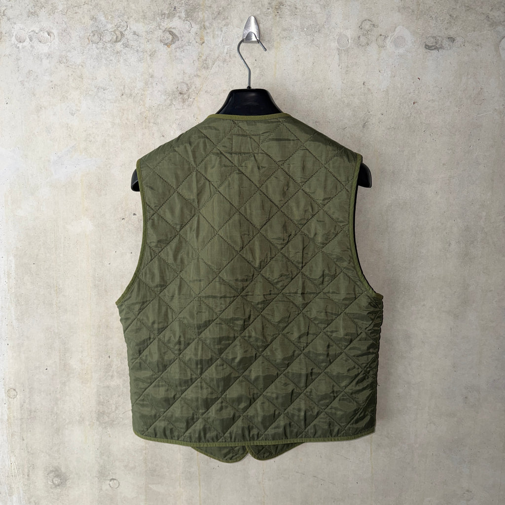 C.P. Company quilted gilet olive green back view
