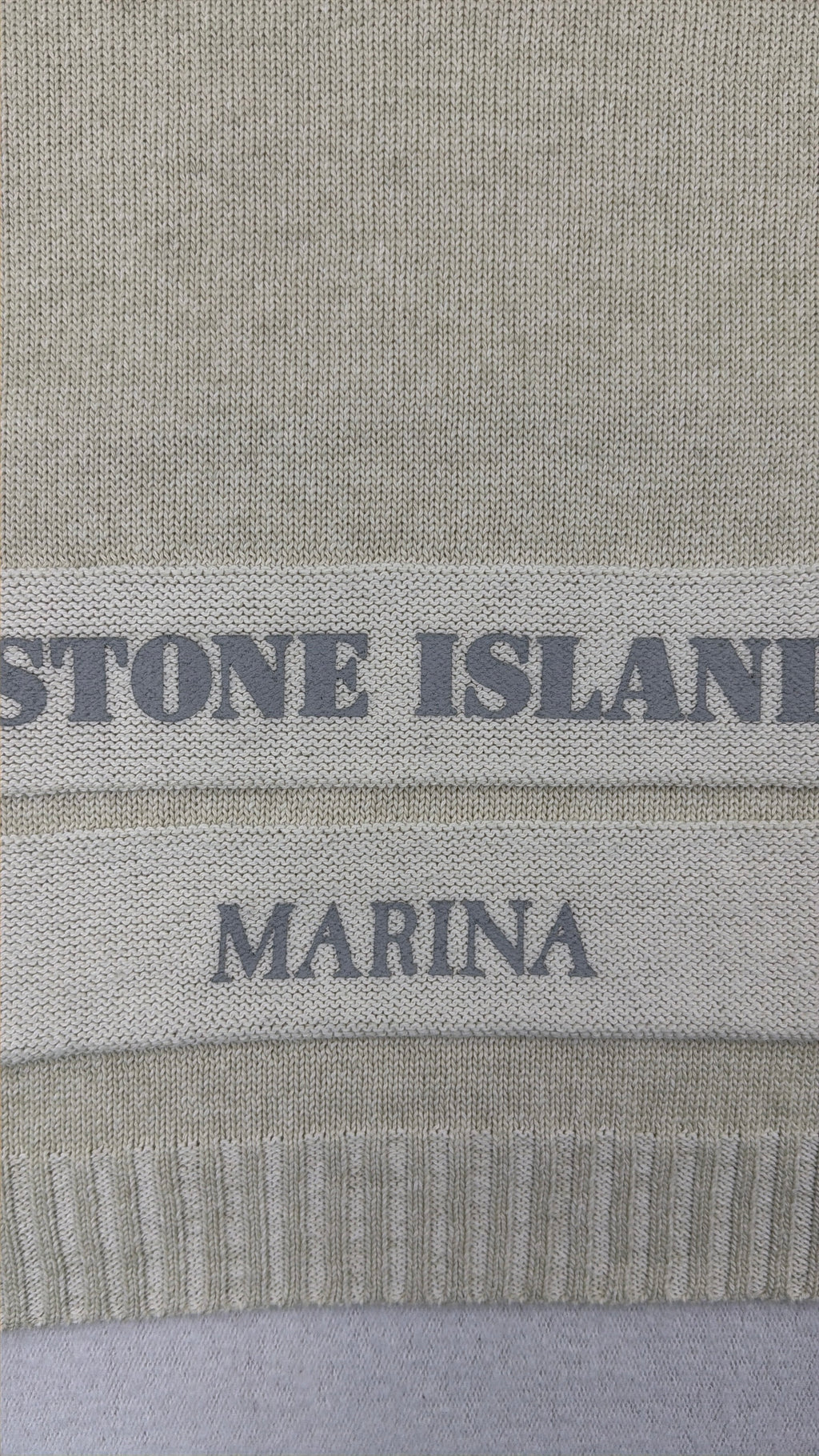 Stone Island Marina striped jumper Ivory Melange detail view