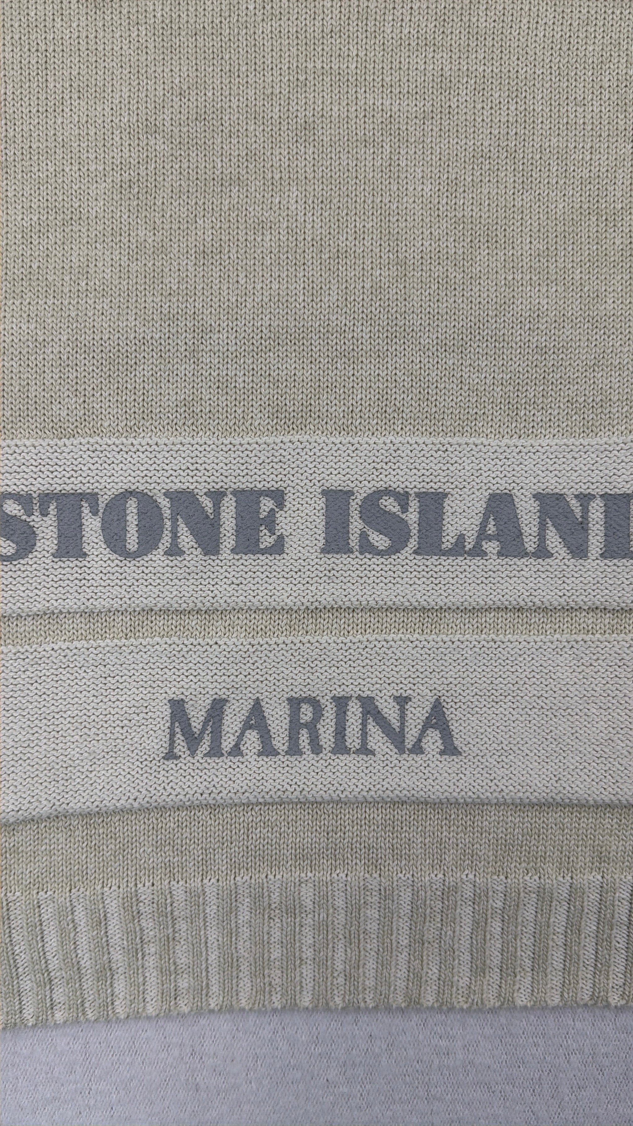 Stone Island Marina striped jumper Ivory Melange detail view