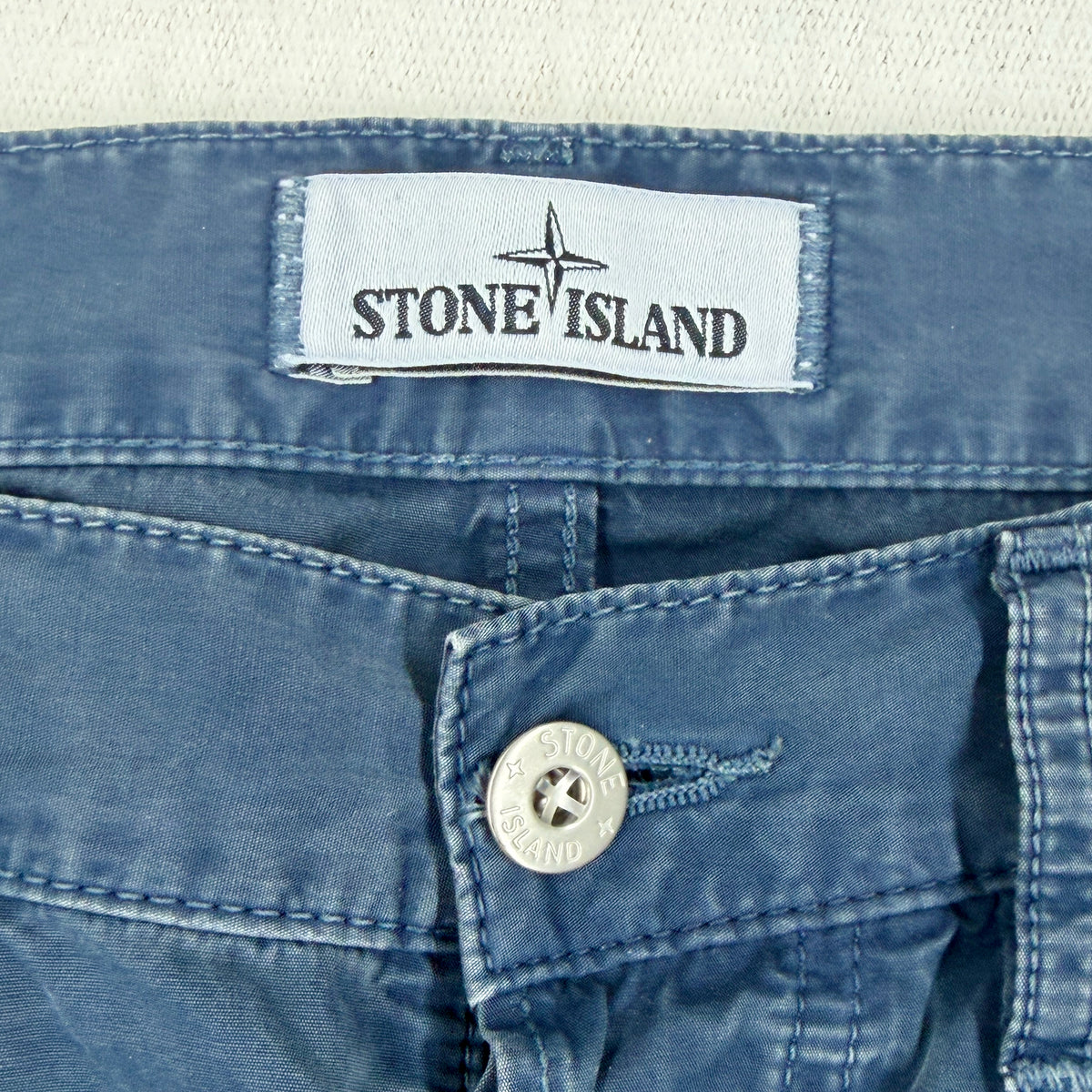 Stone Island Light Blue Denim Jeans — label
