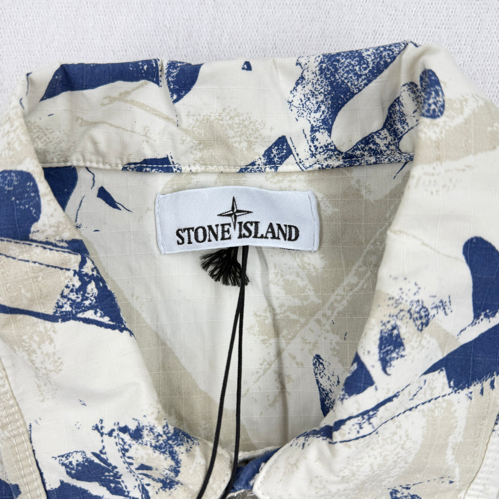 Stone Island Camo Ripstop Overshirt — label