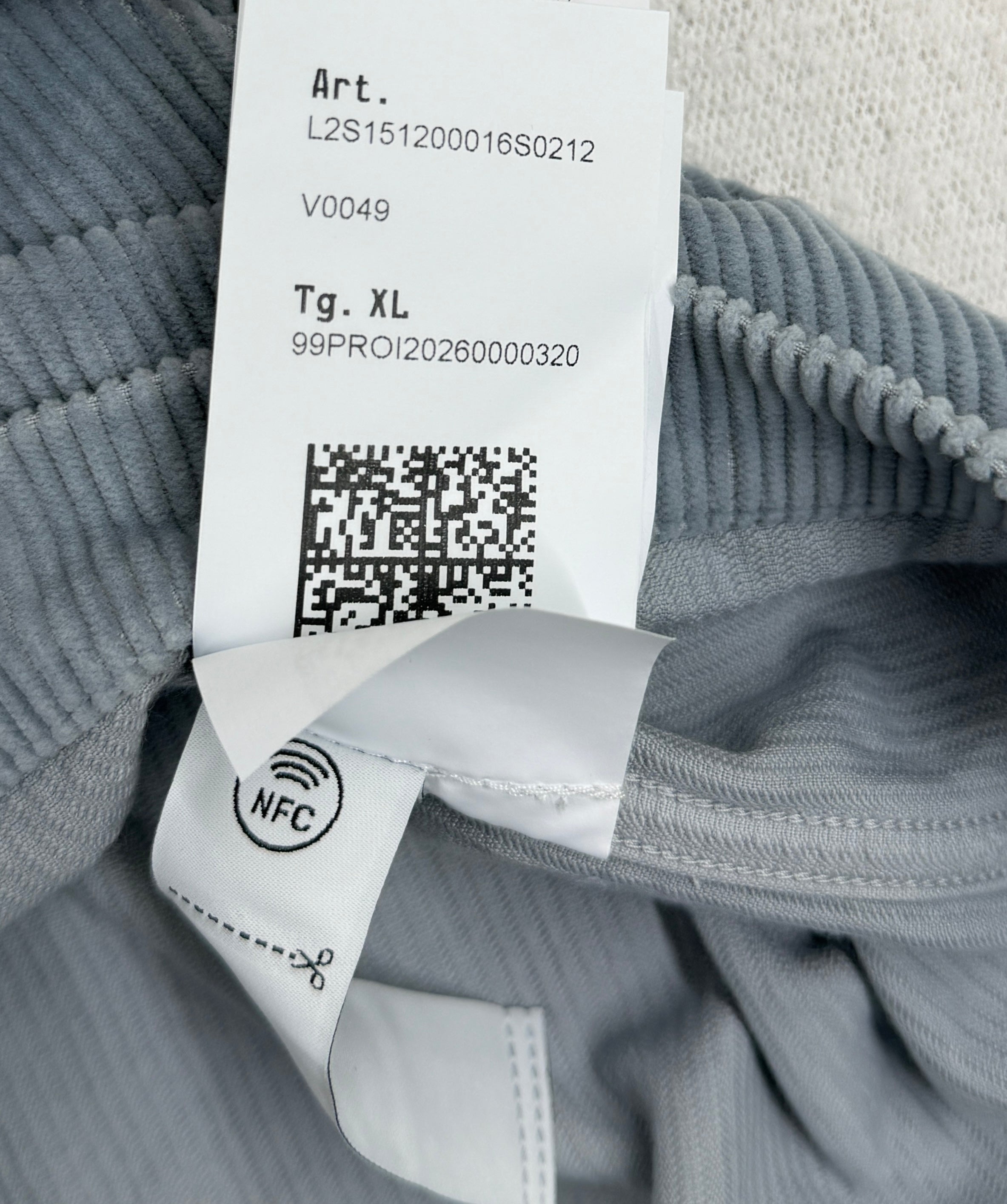 Stone Island Corduroy Organic Cotton Overshirt — label