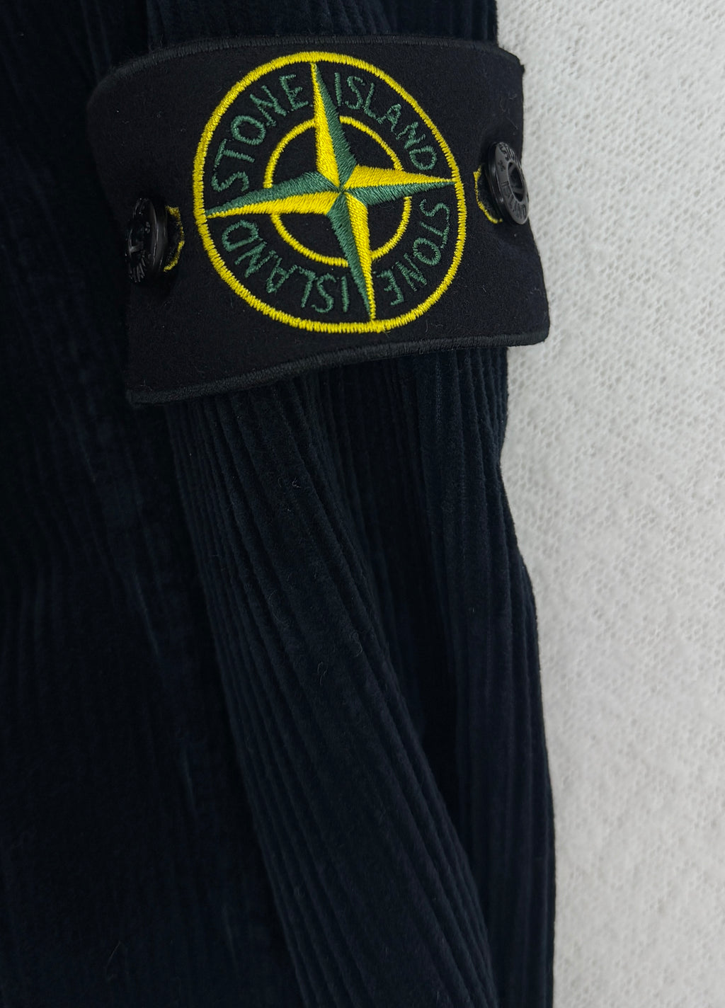 Stone Island Corduroy Organic Cotton Overshirt — badge