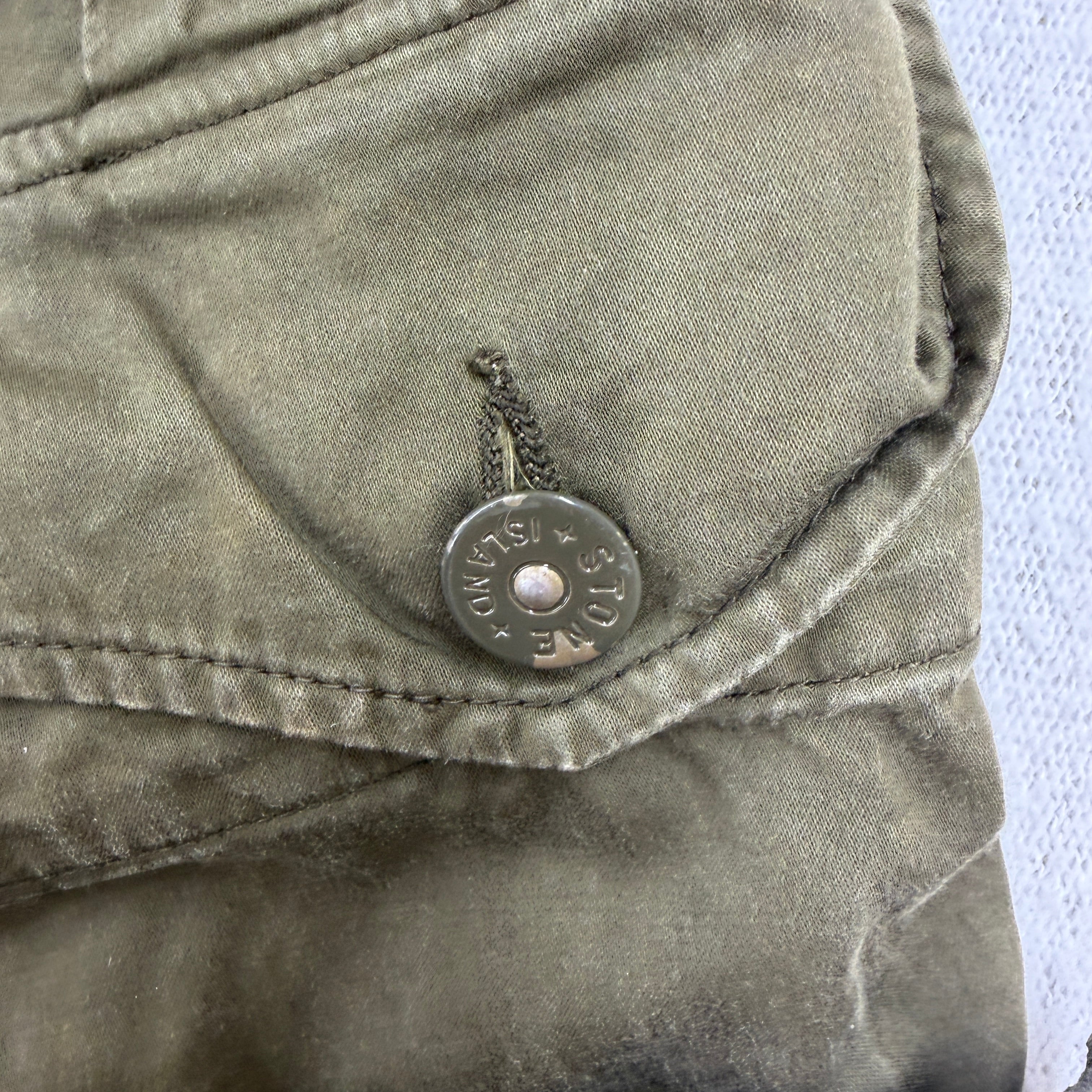 Stone Island Military Green Ghost Cargo Pants — badge