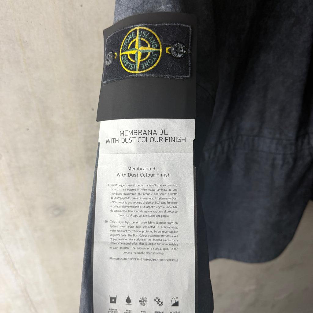 Stone Island Membrana 3L Dust Colour parka anthracite detail view