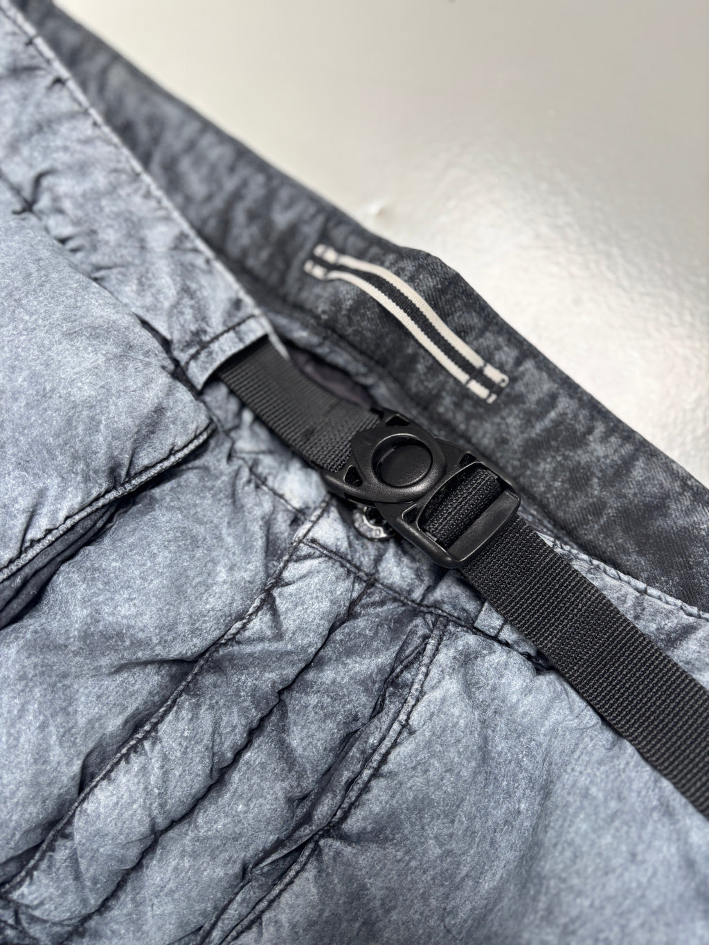 Stone Island Tela Nylon Down Dust Colour 2 in 1 Trousers — detail
