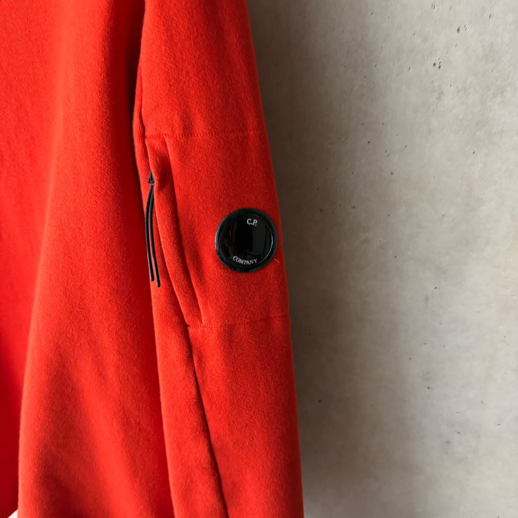 C.P. Company cotton sweatshirt red orange badge detail