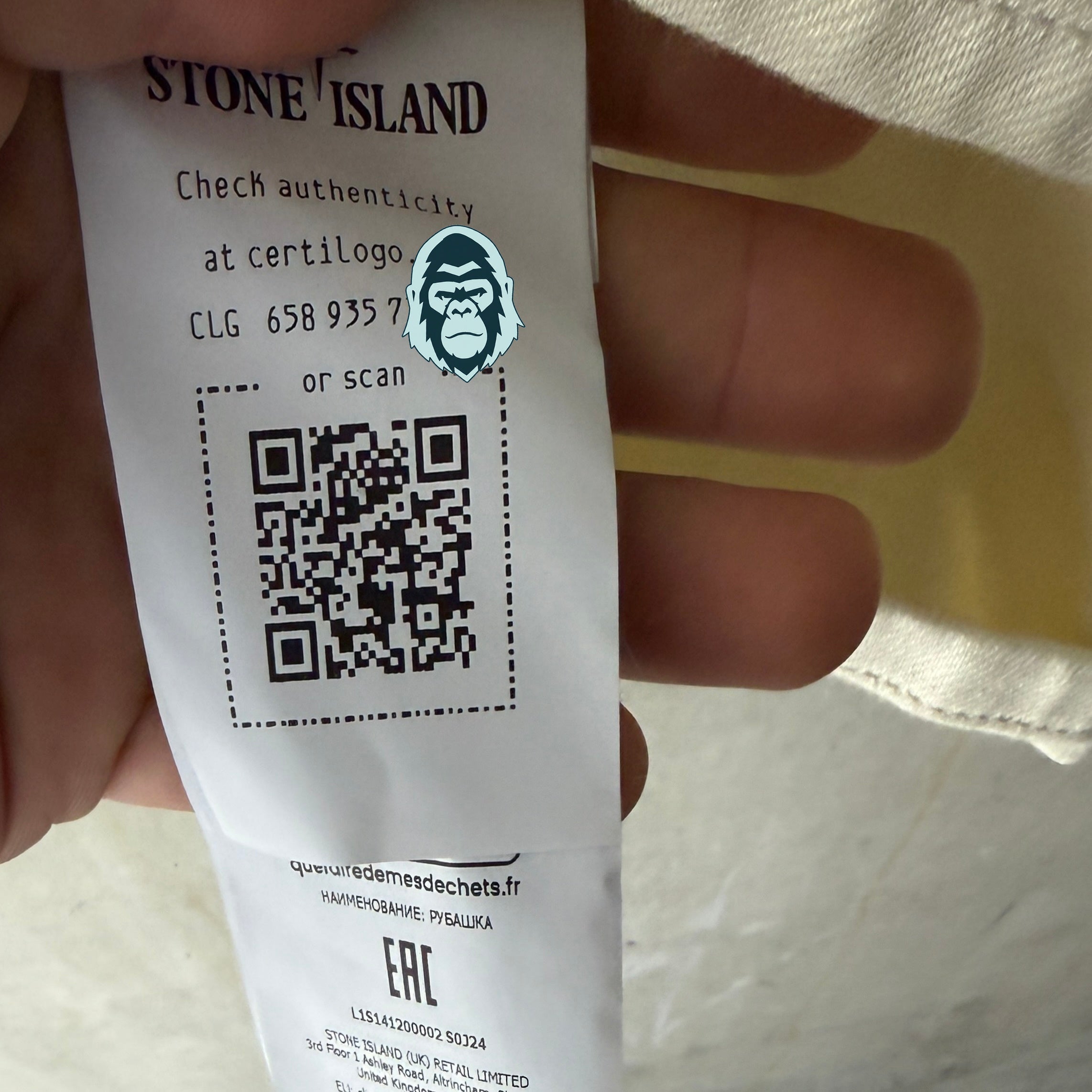 Stone Island Light Bull Denim-TC Overshirt — certilogo