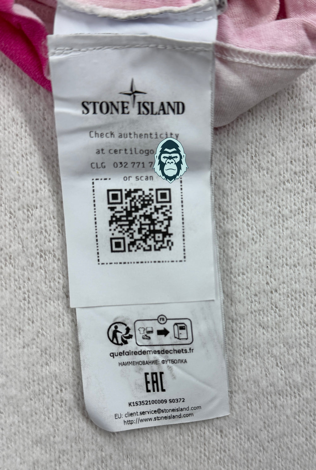 Stone Island X Frieze Pink Shirt 2025 — certilogo
