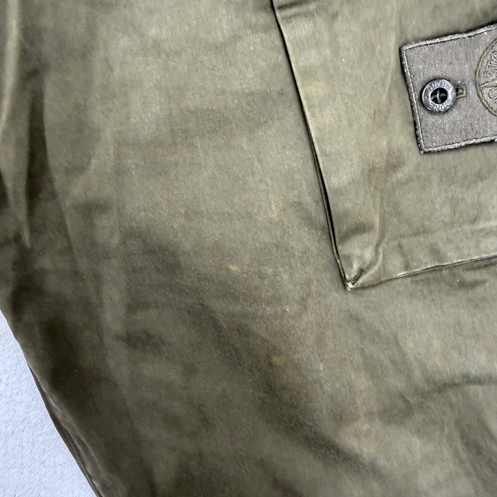 Stone Island Military Green Ghost Cargo Pants — detail