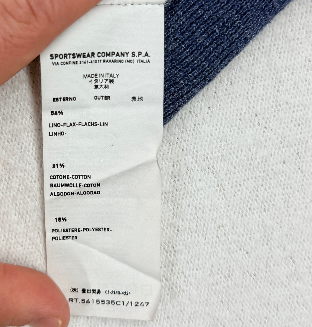 Stone Island Linen Cotton Crewneck Knit — label