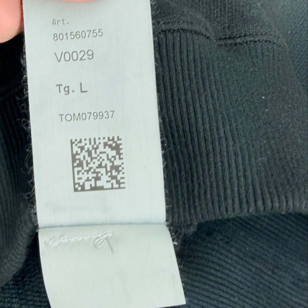 Stone Island Navy Thick Cotton Spell Out Sweatshirt — tag