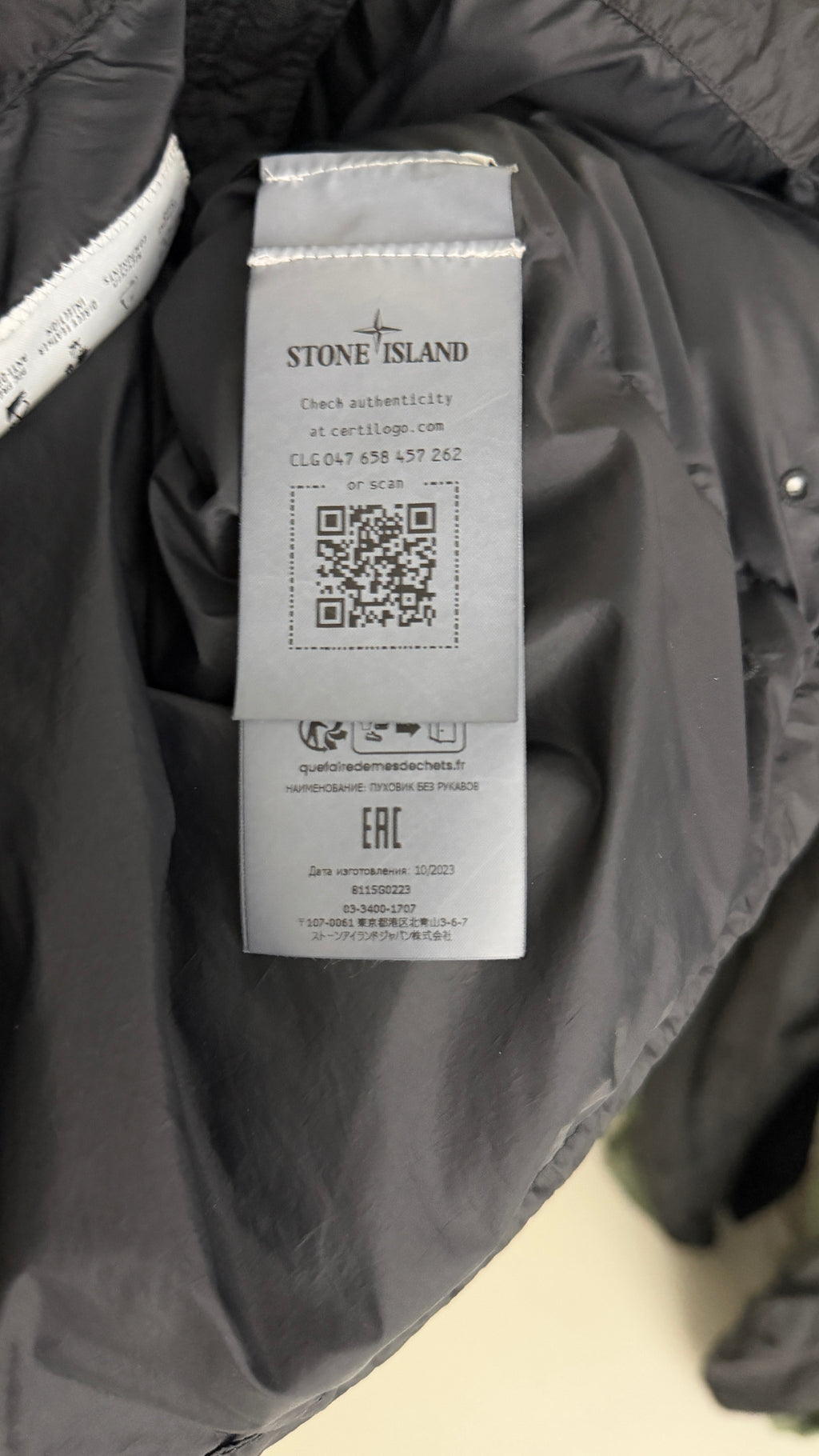Stone Island Crinkle Reps R-NY Down Vest - Small