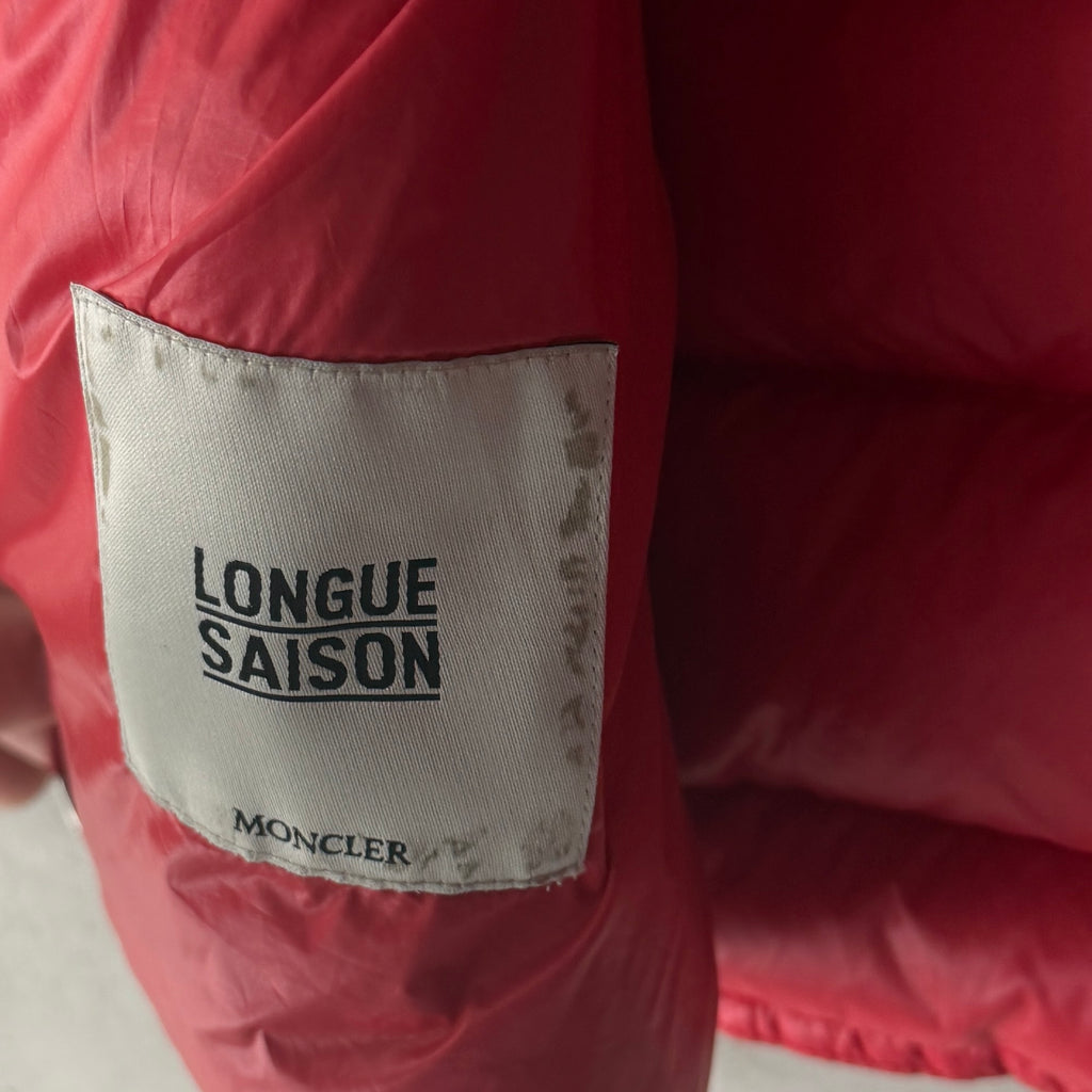 Moncler Gui women's down gilet red detail view 2