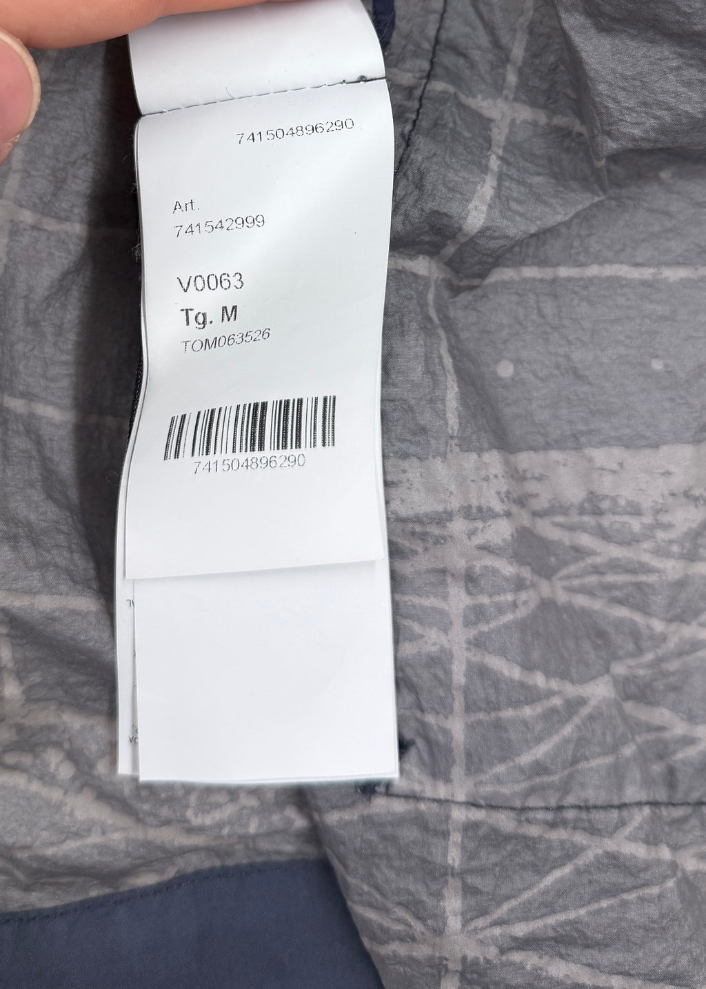 Stone Island Reflective Grid On Lamy-TC Parka — label