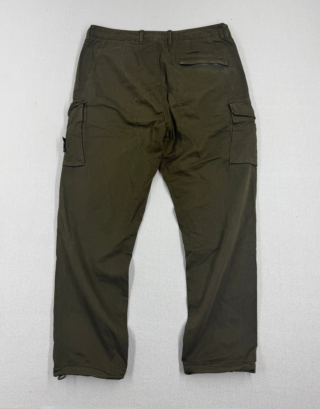 Stone Island Military Green Ghost Cargo Pants — back