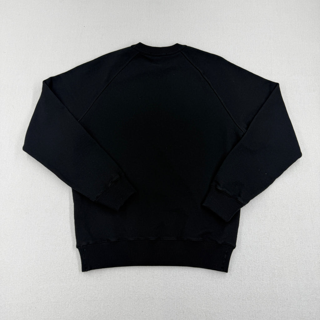 Stone Island Navy Thick Cotton Spell Out Sweatshirt — back