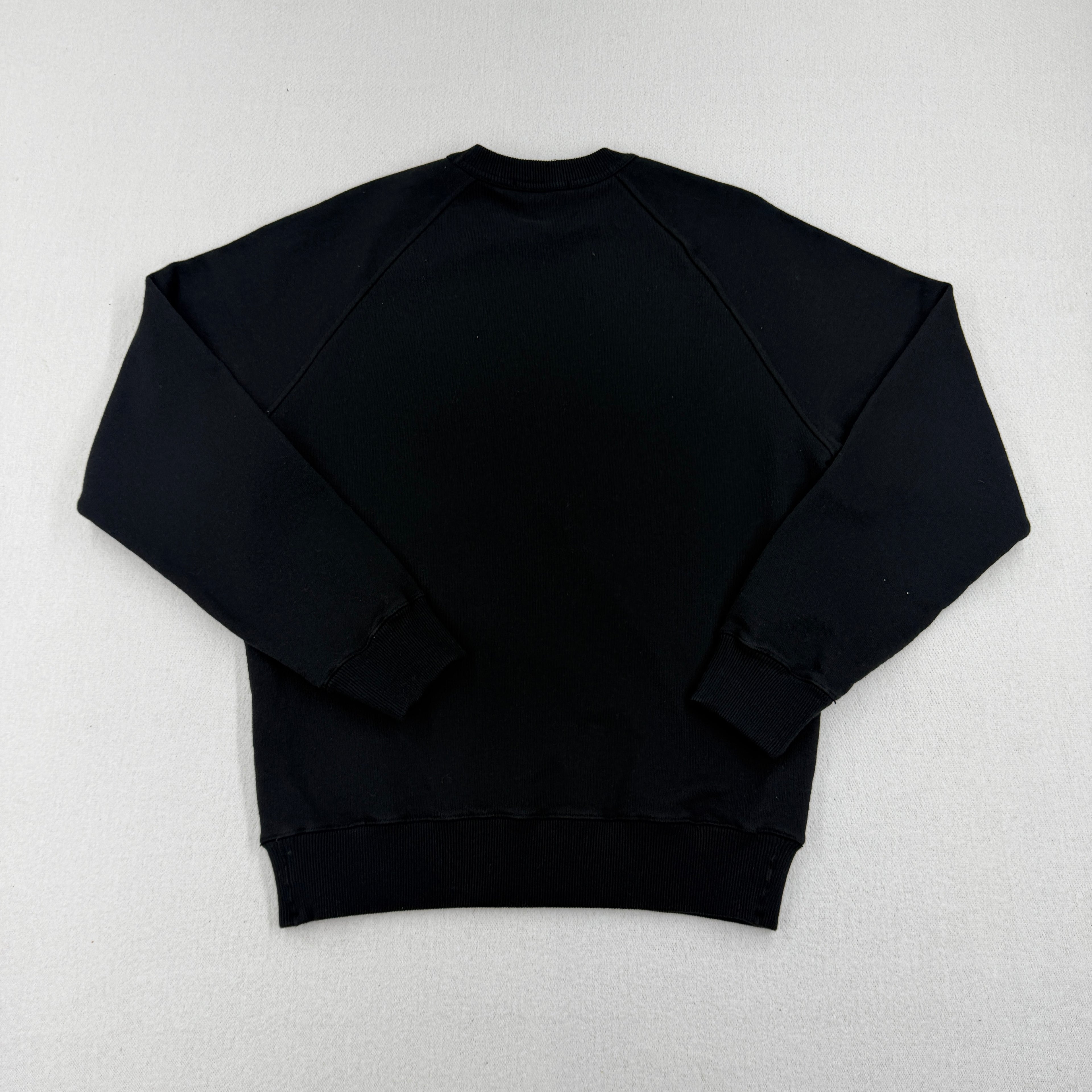 Stone Island Navy Thick Cotton Spell Out Sweatshirt — back