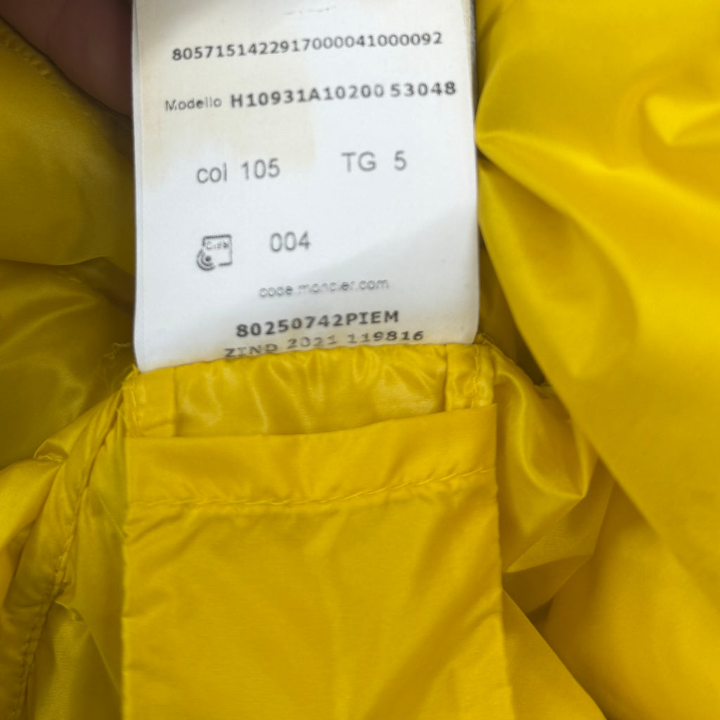Moncler Liane women's gilet yellow detail view 2
