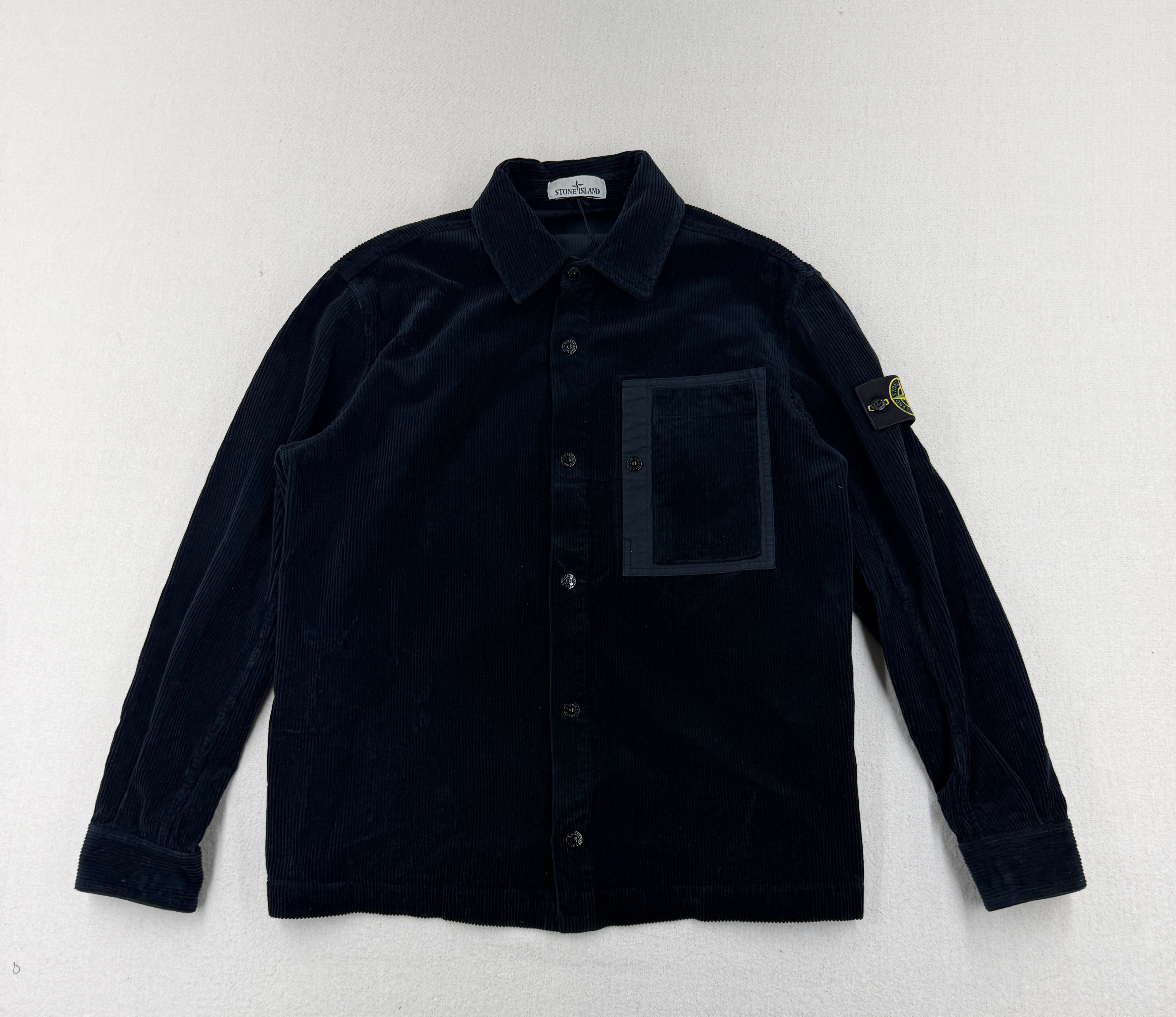 Stone Island Corduroy Organic Cotton Overshirt — front