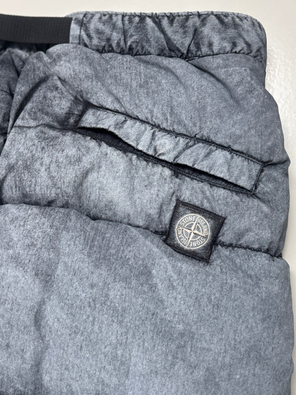 Stone Island Tela Nylon Down Dust Colour 2 in 1 Trousers — badge
