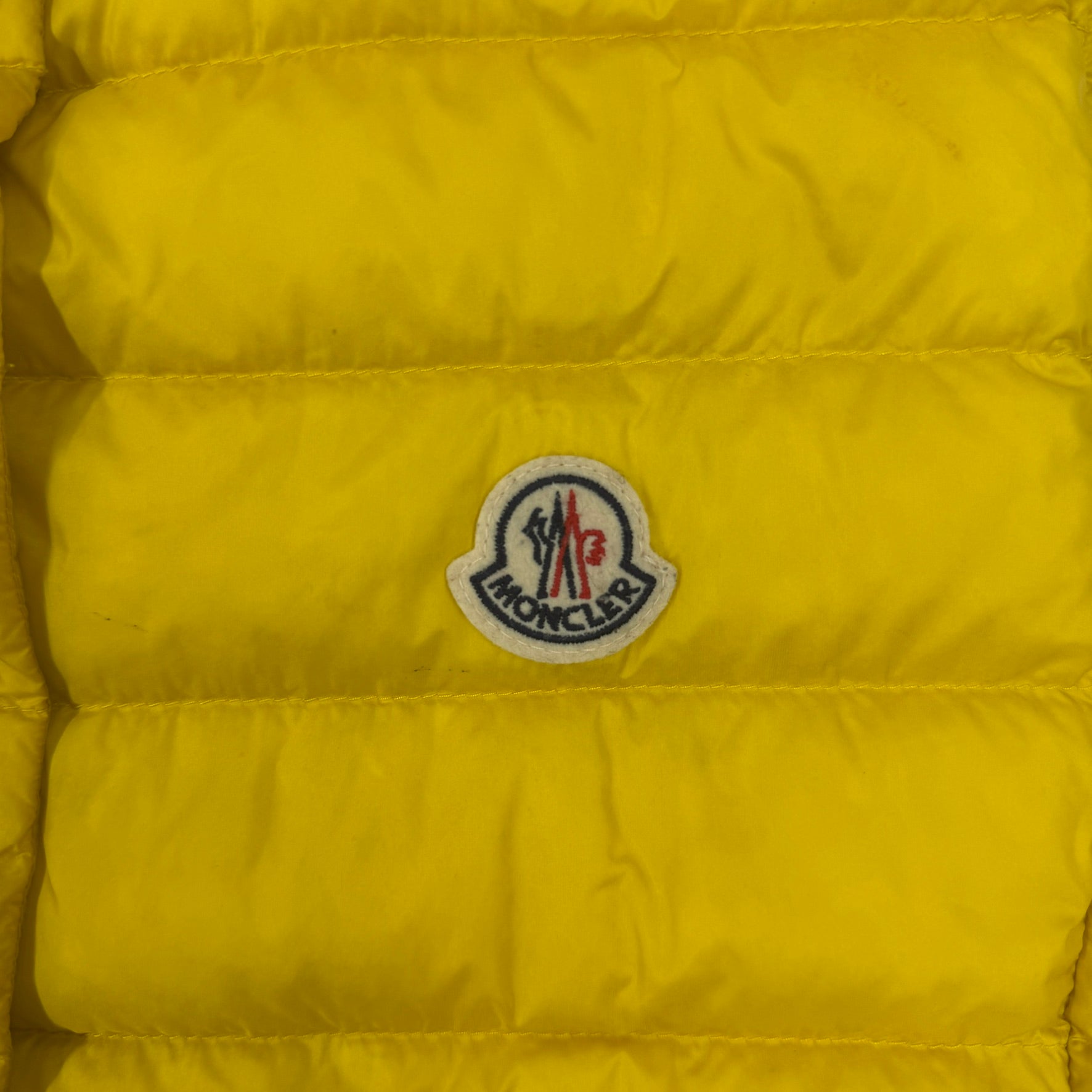 Moncler Liane women's gilet yellow detail view 3