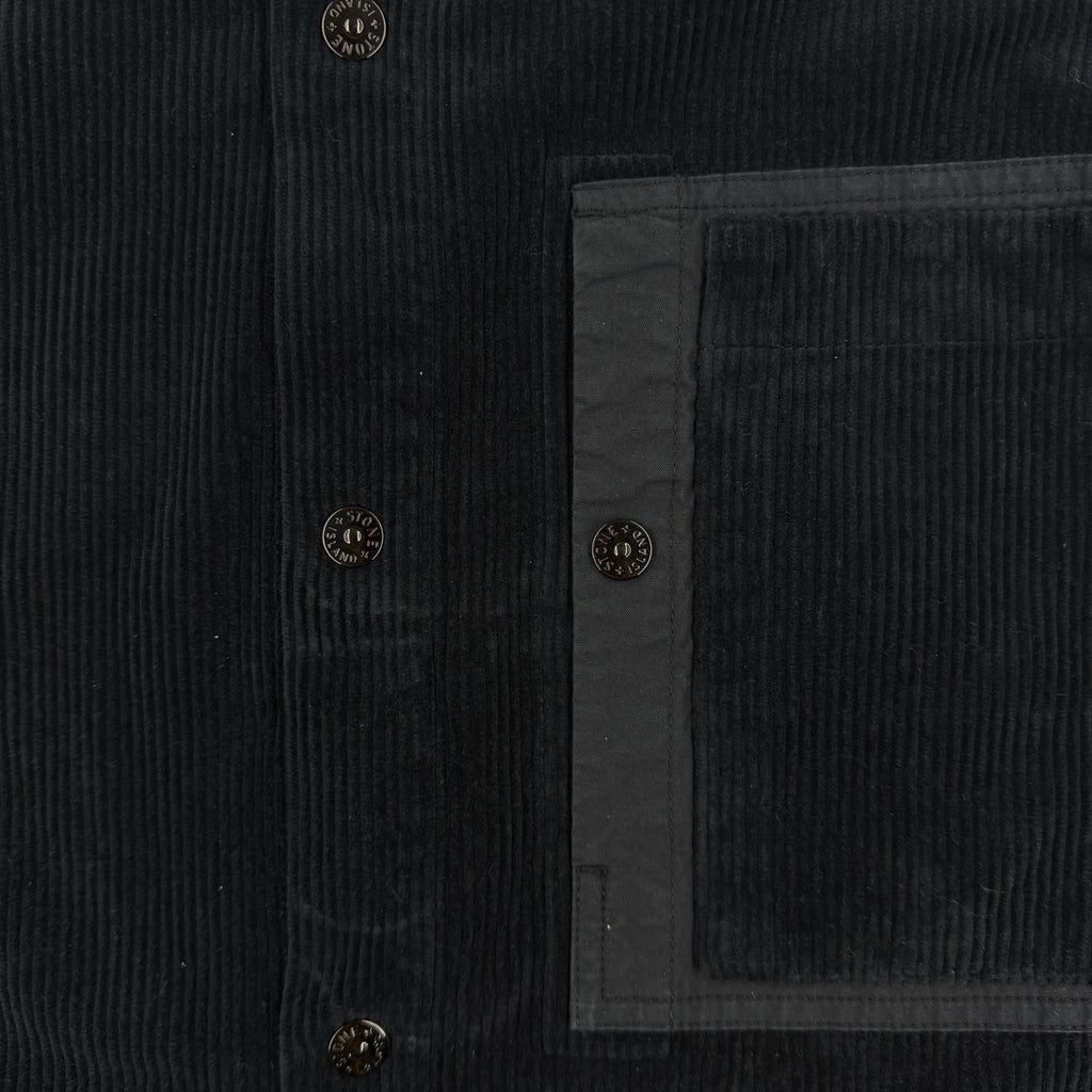 Stone Island Corduroy Organic Cotton Overshirt — detail