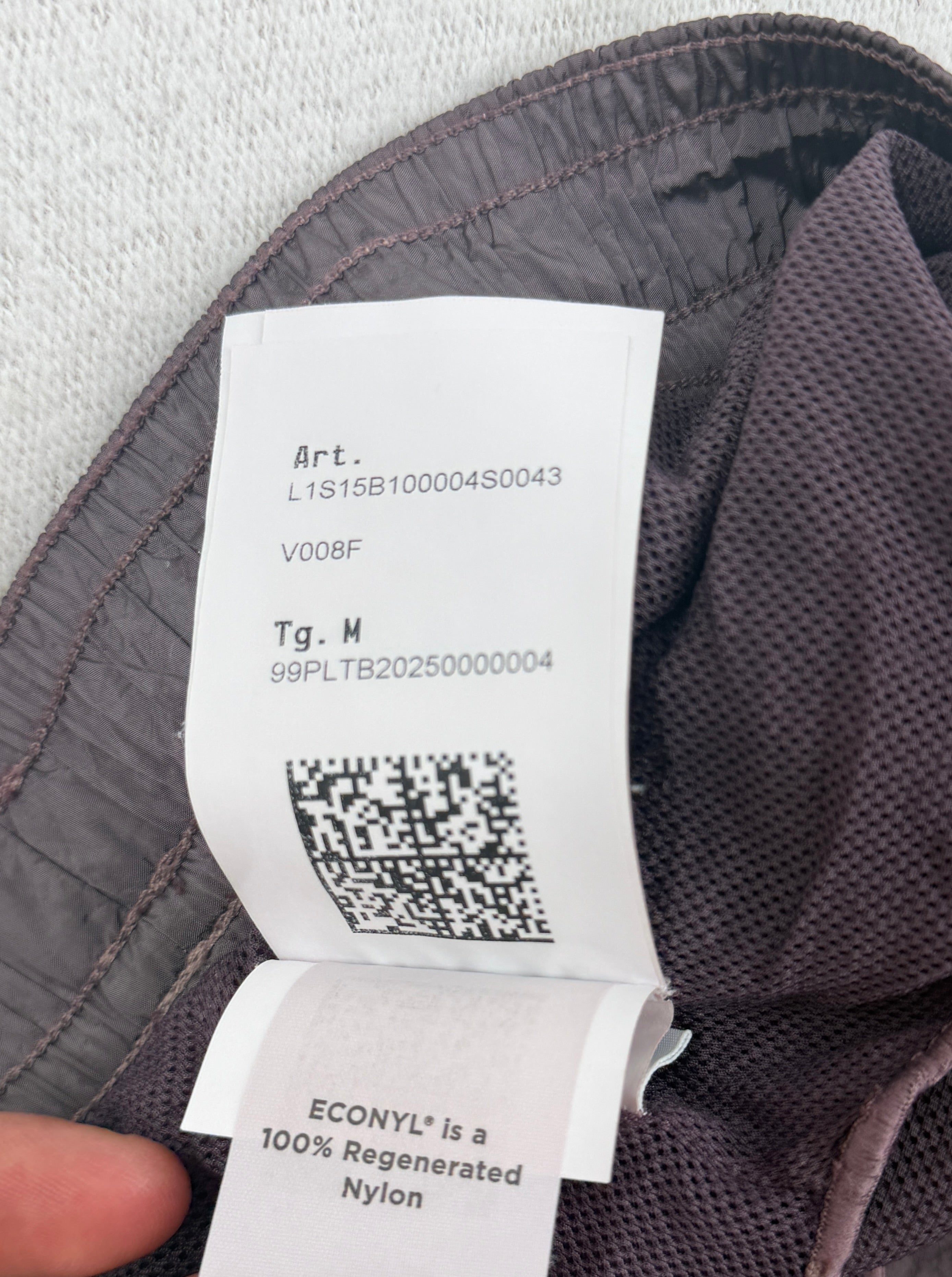 Stone Island ECONYL Regenerated Nylon Swim Shorts — label