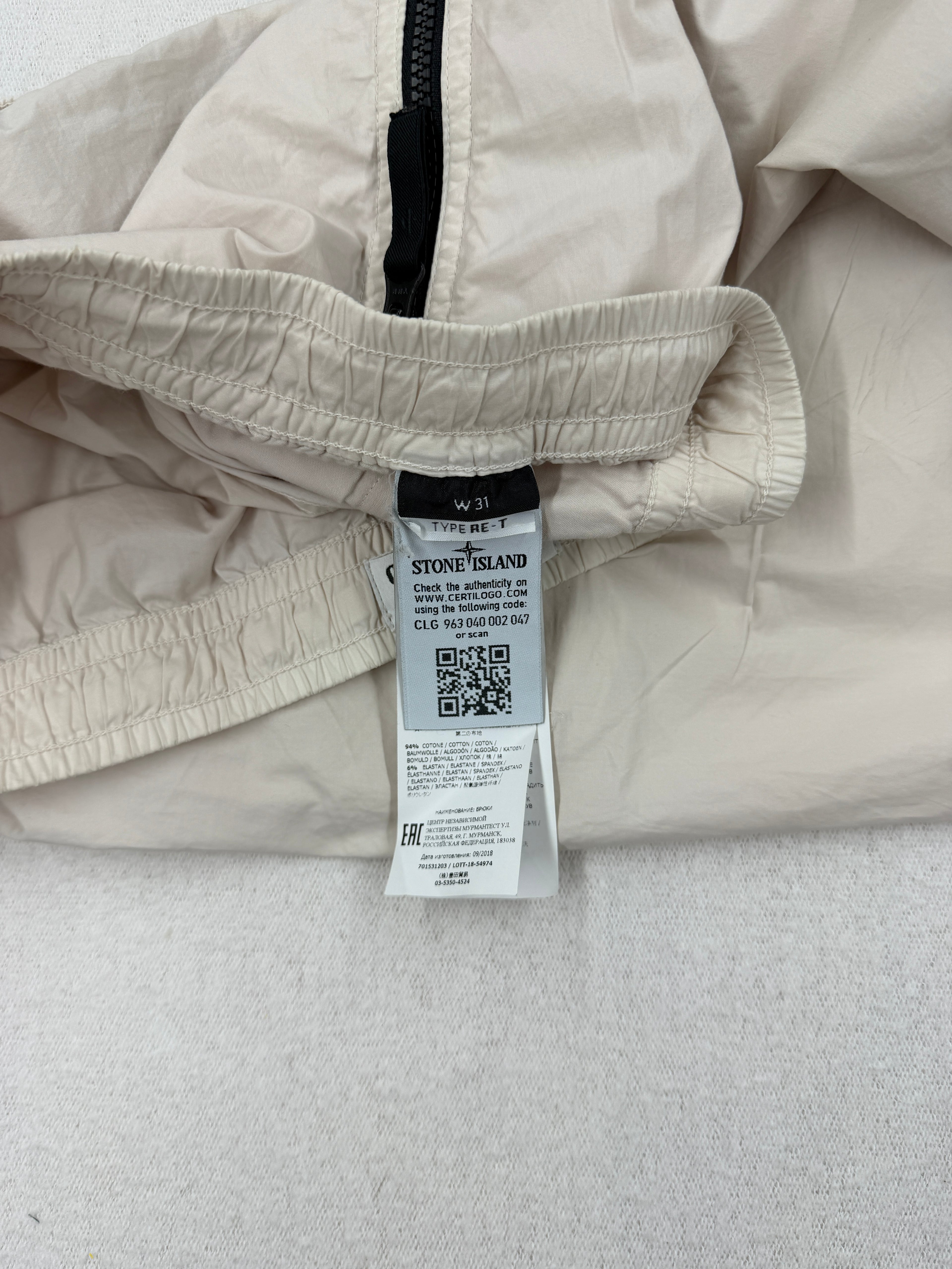 Stone Island Regular Tapered Pants — label