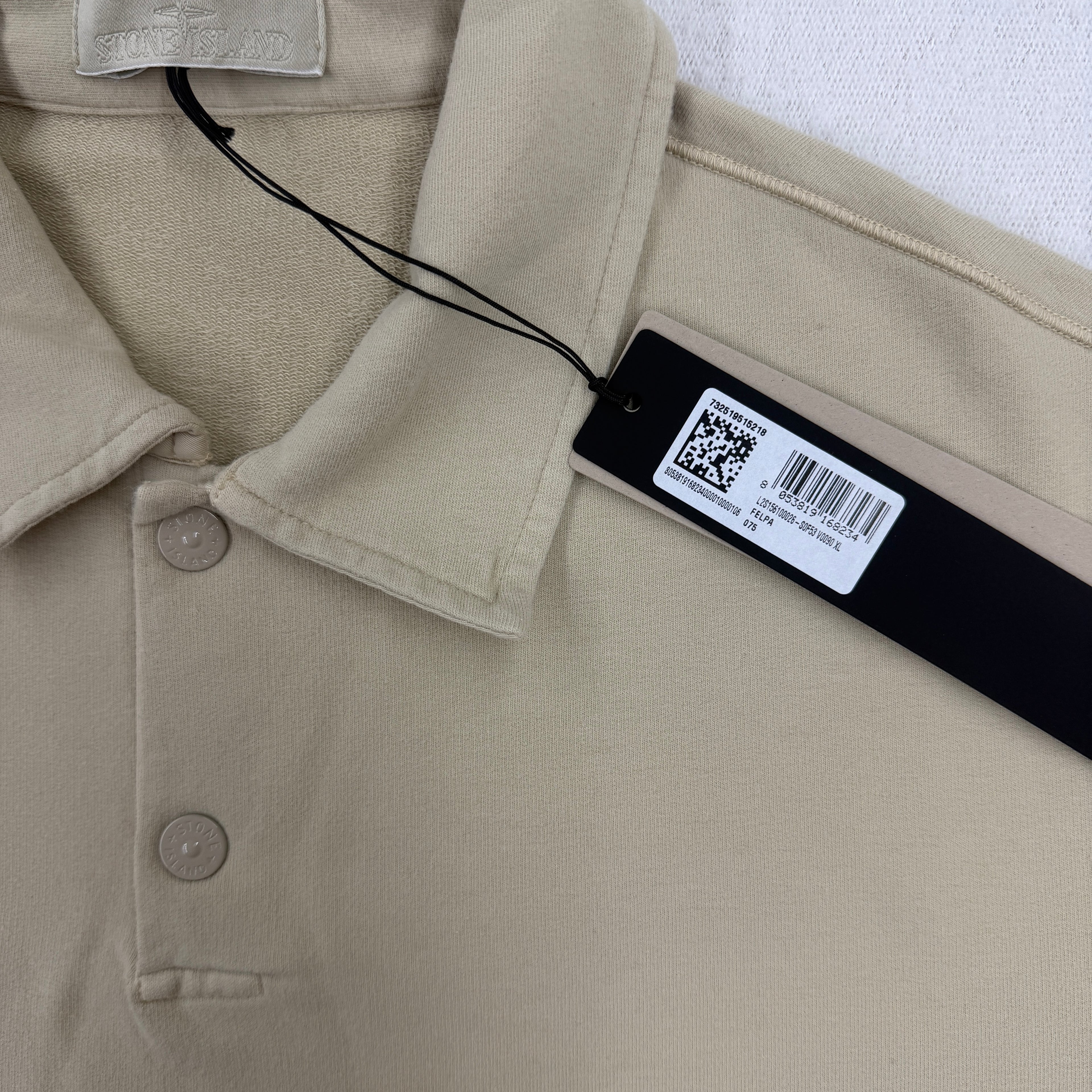 Stone Island Ghost Piece LS Polo Sweatshirt — tag