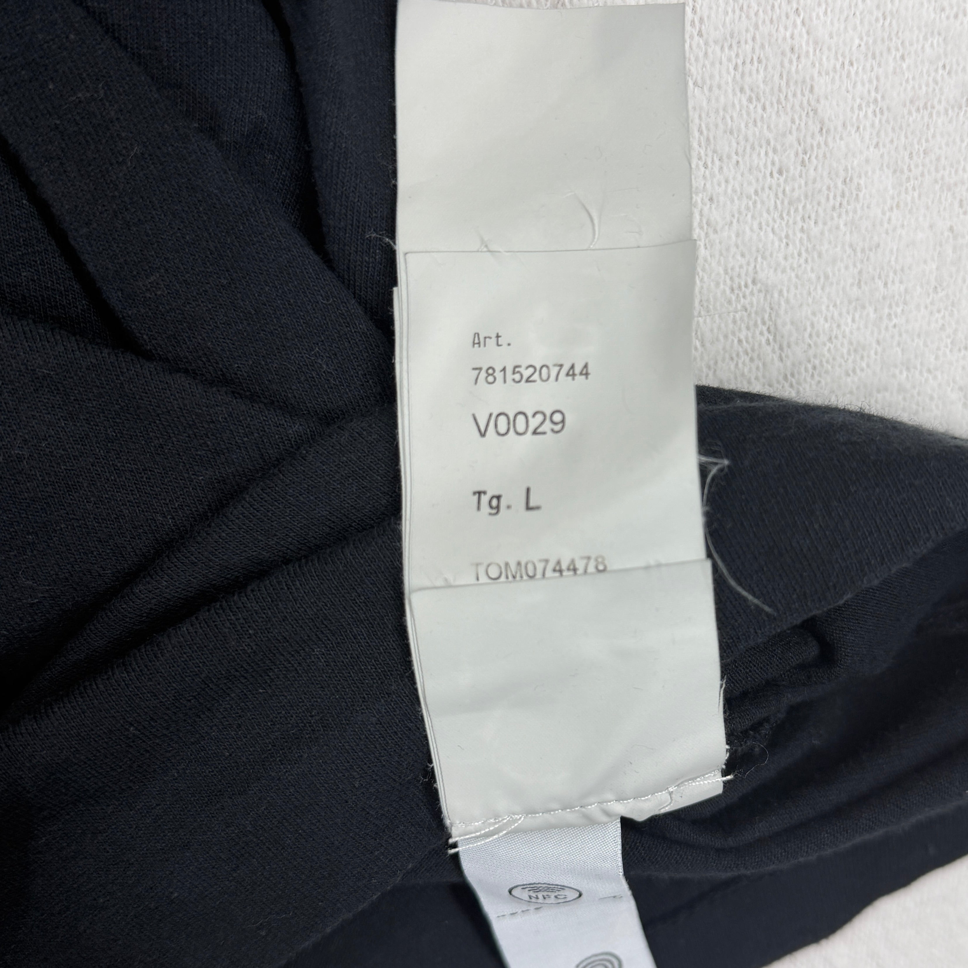 Stone Island Long Sleeve Polo with Tonal Pocket Embroidery - Large