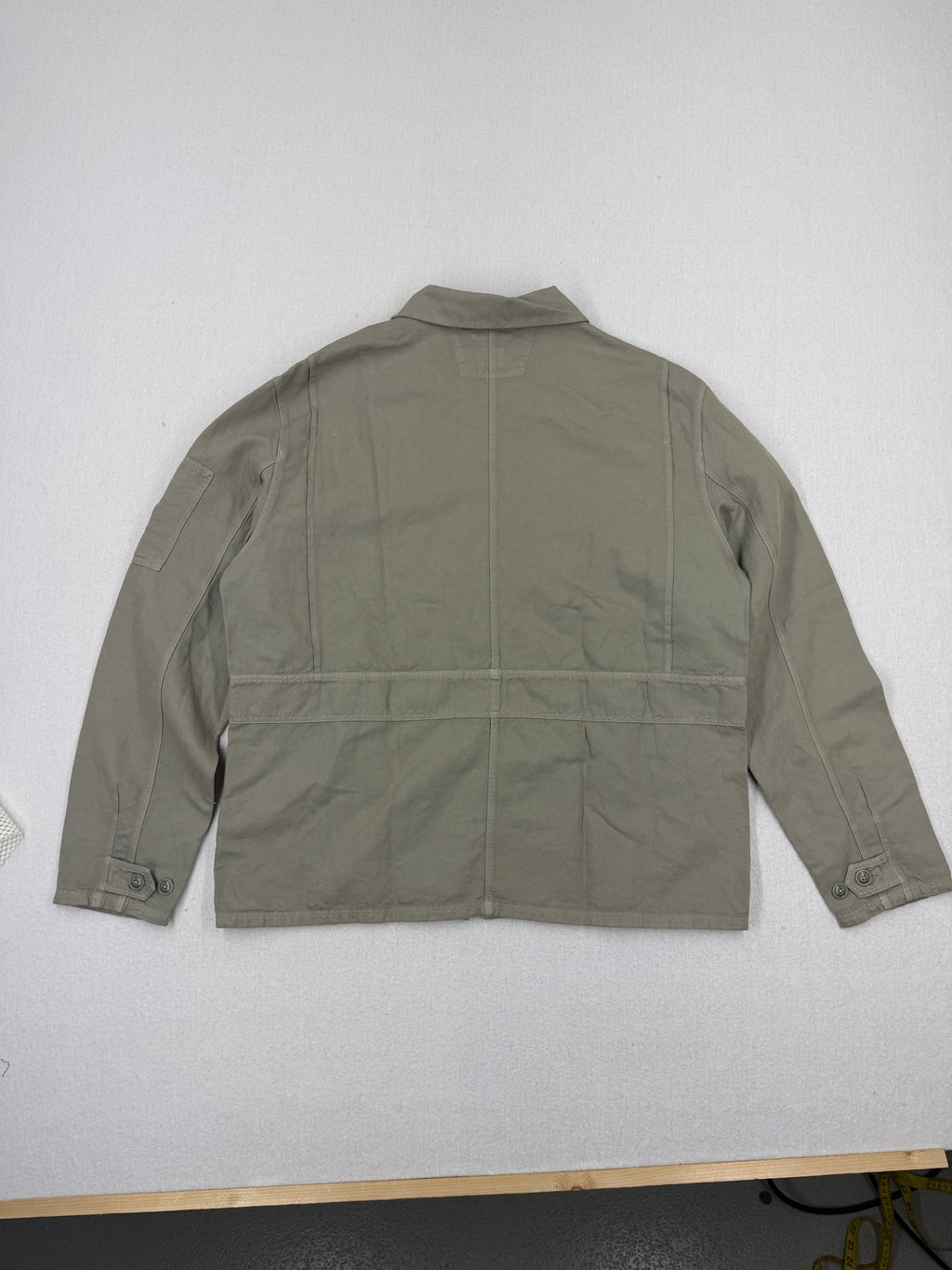 C.P. Company Cotton/Linen Full Zip Overshirt — back