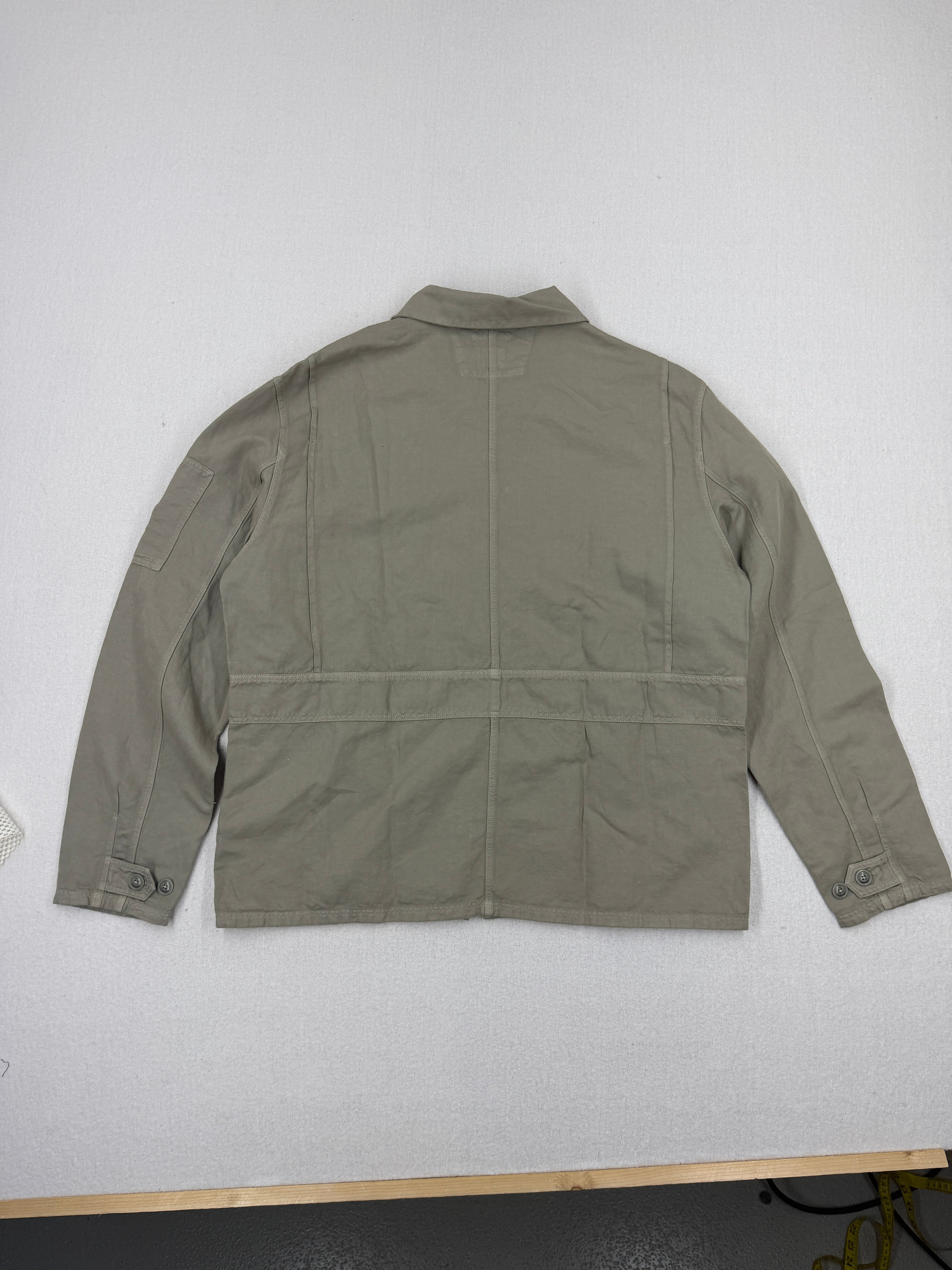 C.P. Company Cotton/Linen Full Zip Overshirt — back