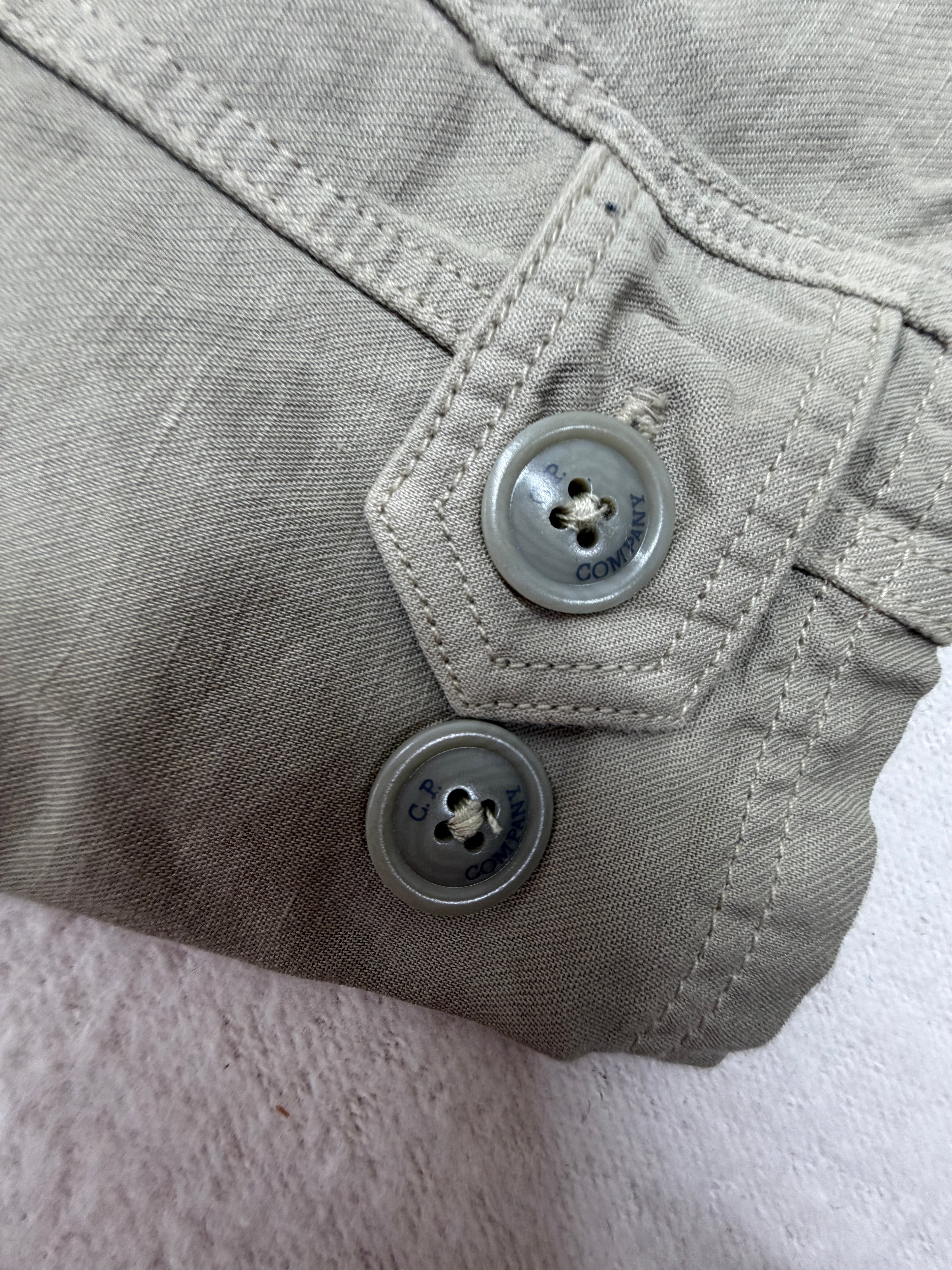 C.P. Company Cotton/Linen Full Zip Overshirt — detail